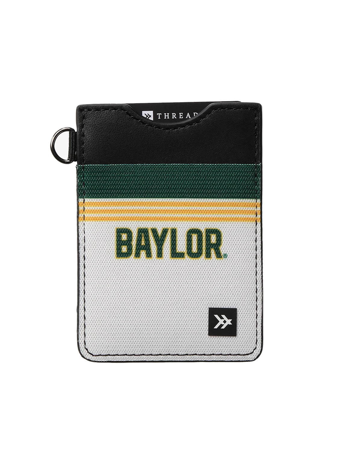 BU Baylor White Vertical Leather Wallet