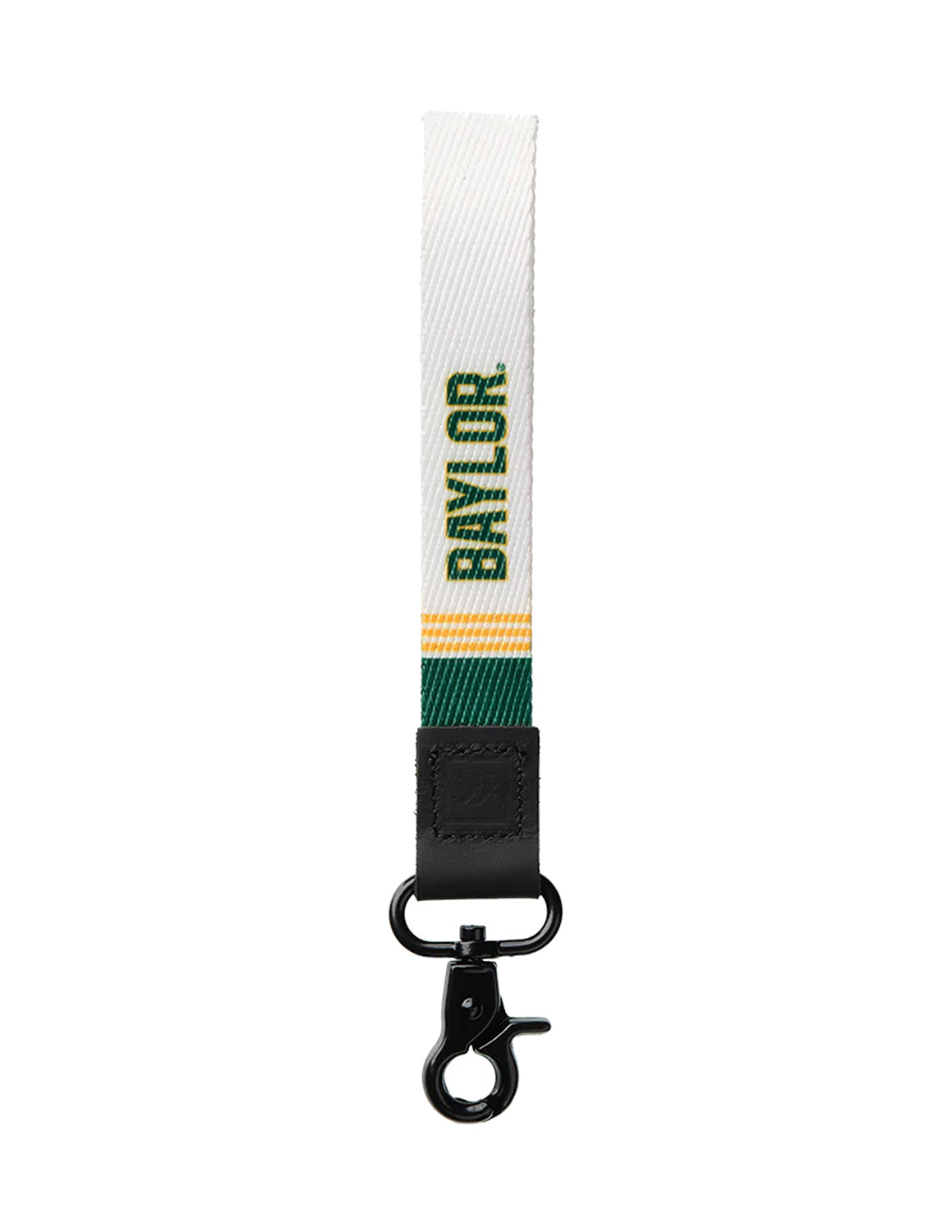 BU Baylor White Wristlet Keychain