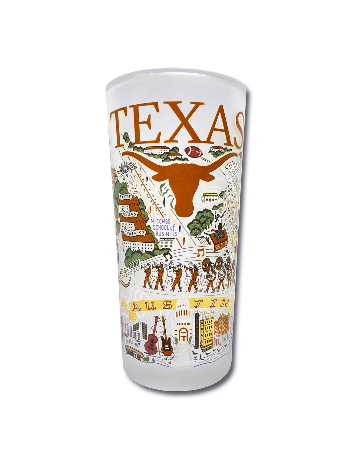UT Collegiate Drinking Glass