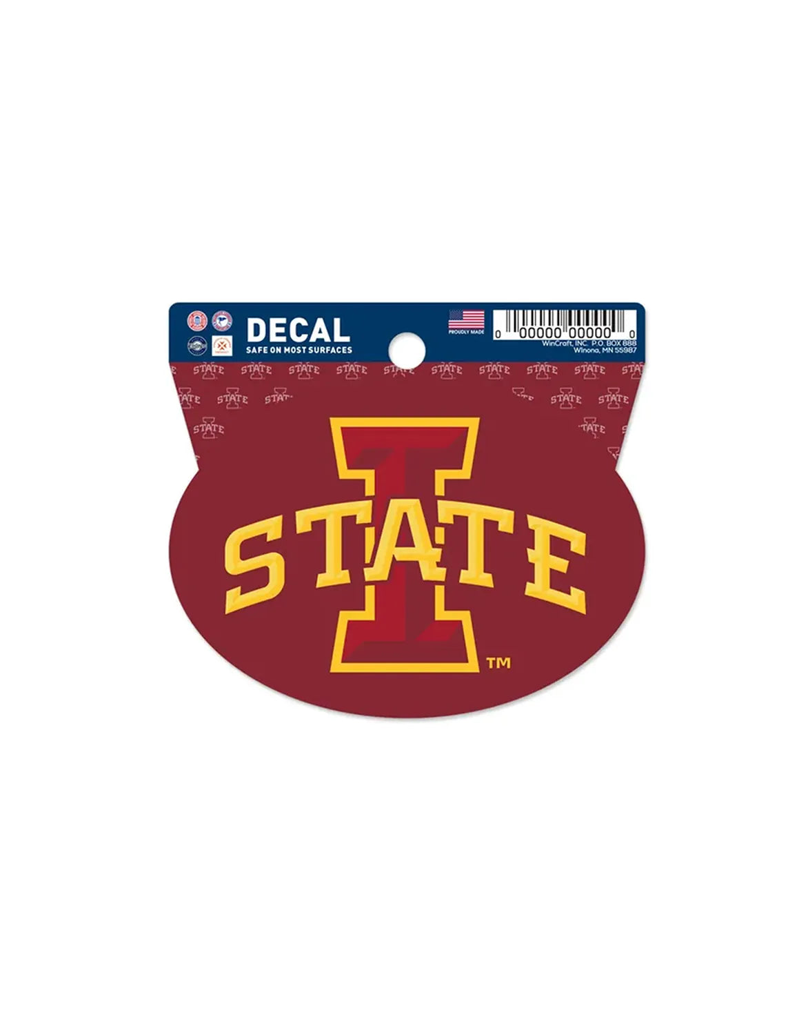 ISU Oval Clean Cut Decal