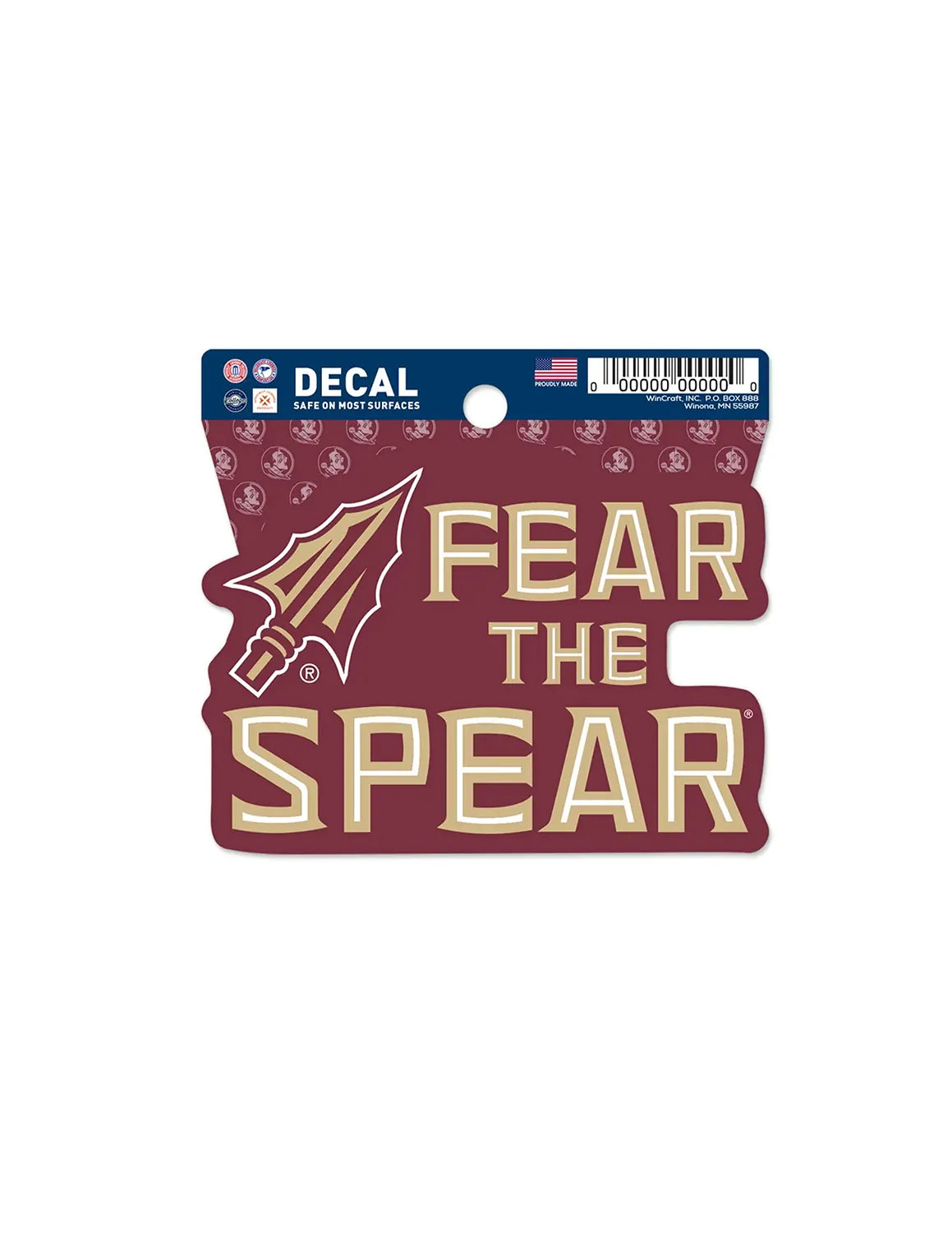 FSU Fear The Spear Clean Cut Decal