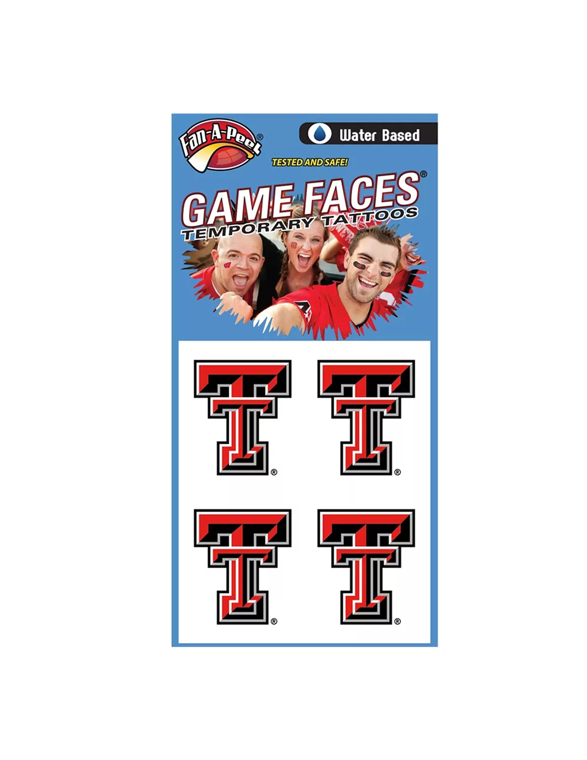 TTU Logo Face Tattoos