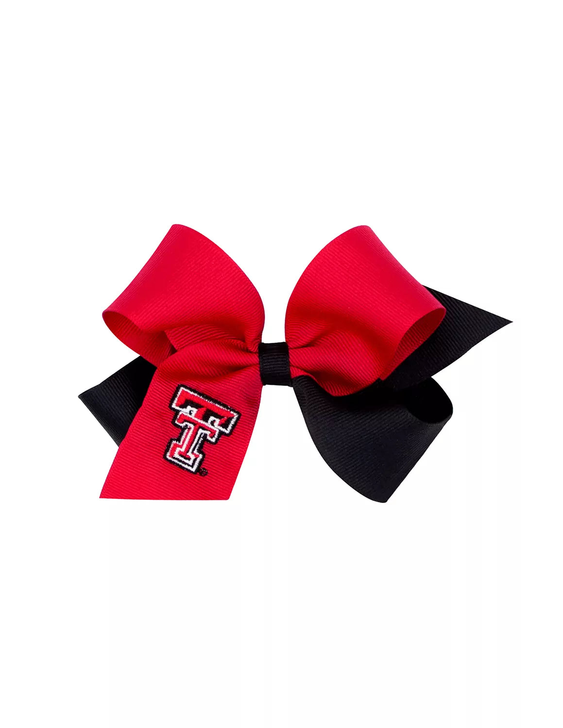 TTU Medium Two-Tone Embroidered Hair Bow