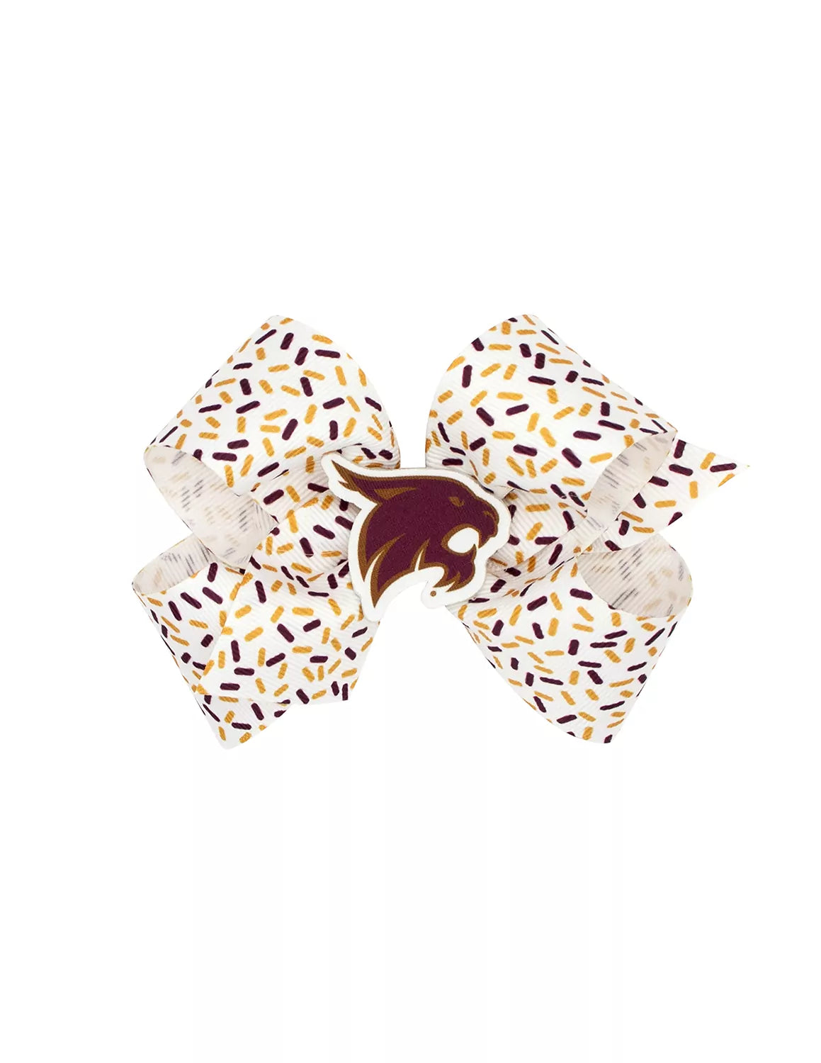 TXST Medium Confetti Print Bow