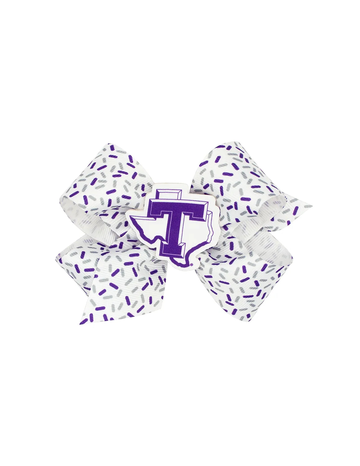 TSU Medium Confetti Print Bow