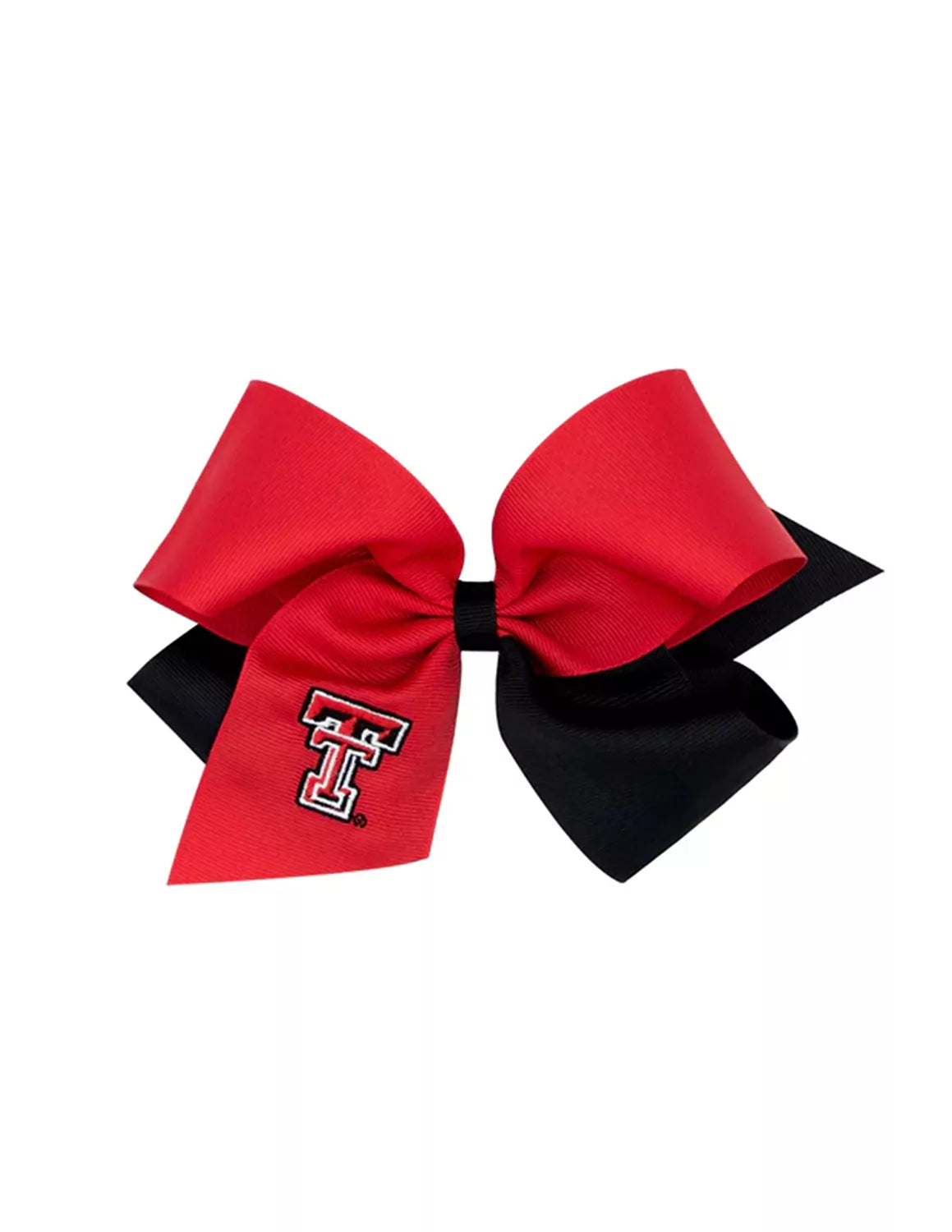 TTU King Two-Tone Embroidered Hair Bow