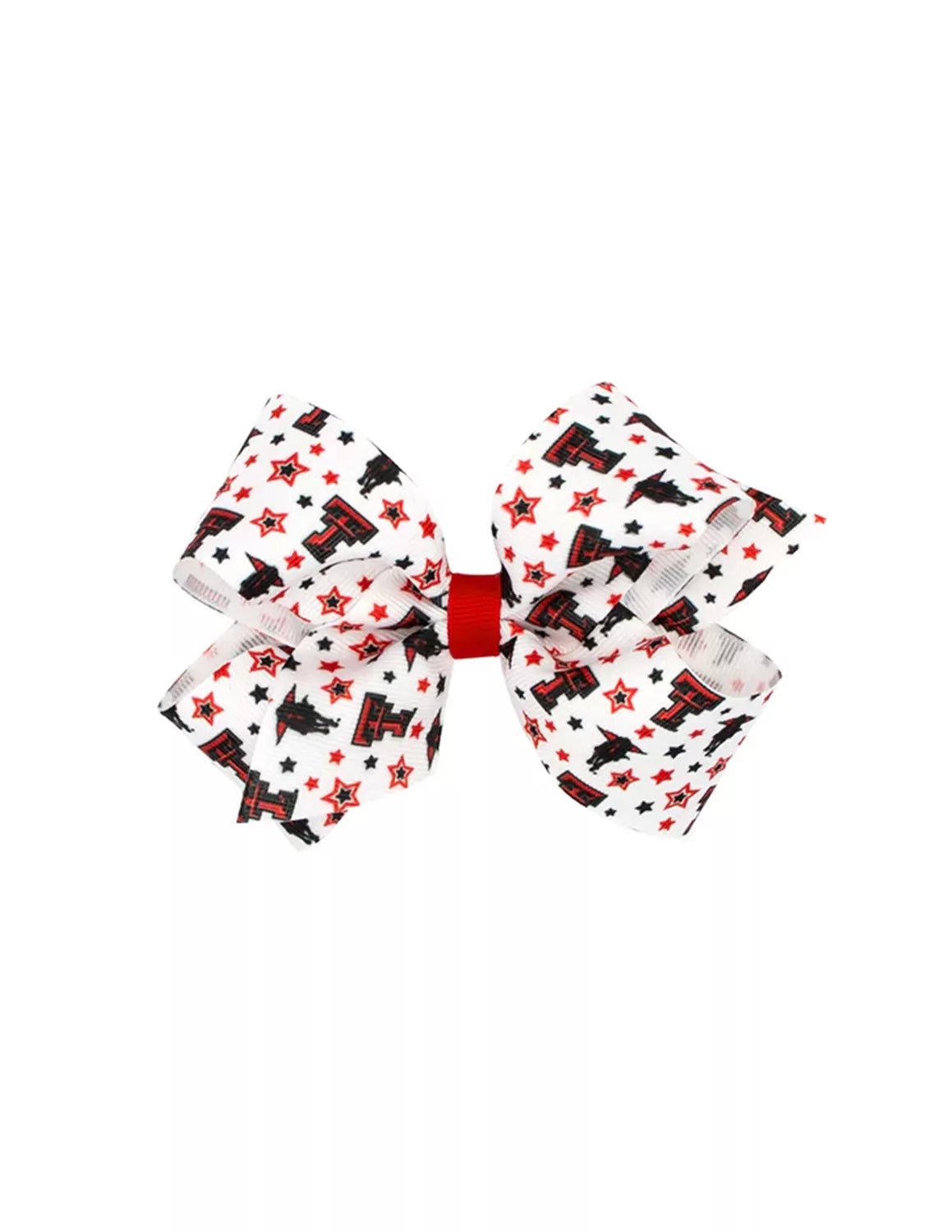 TTU Medium College Star Hair Bow