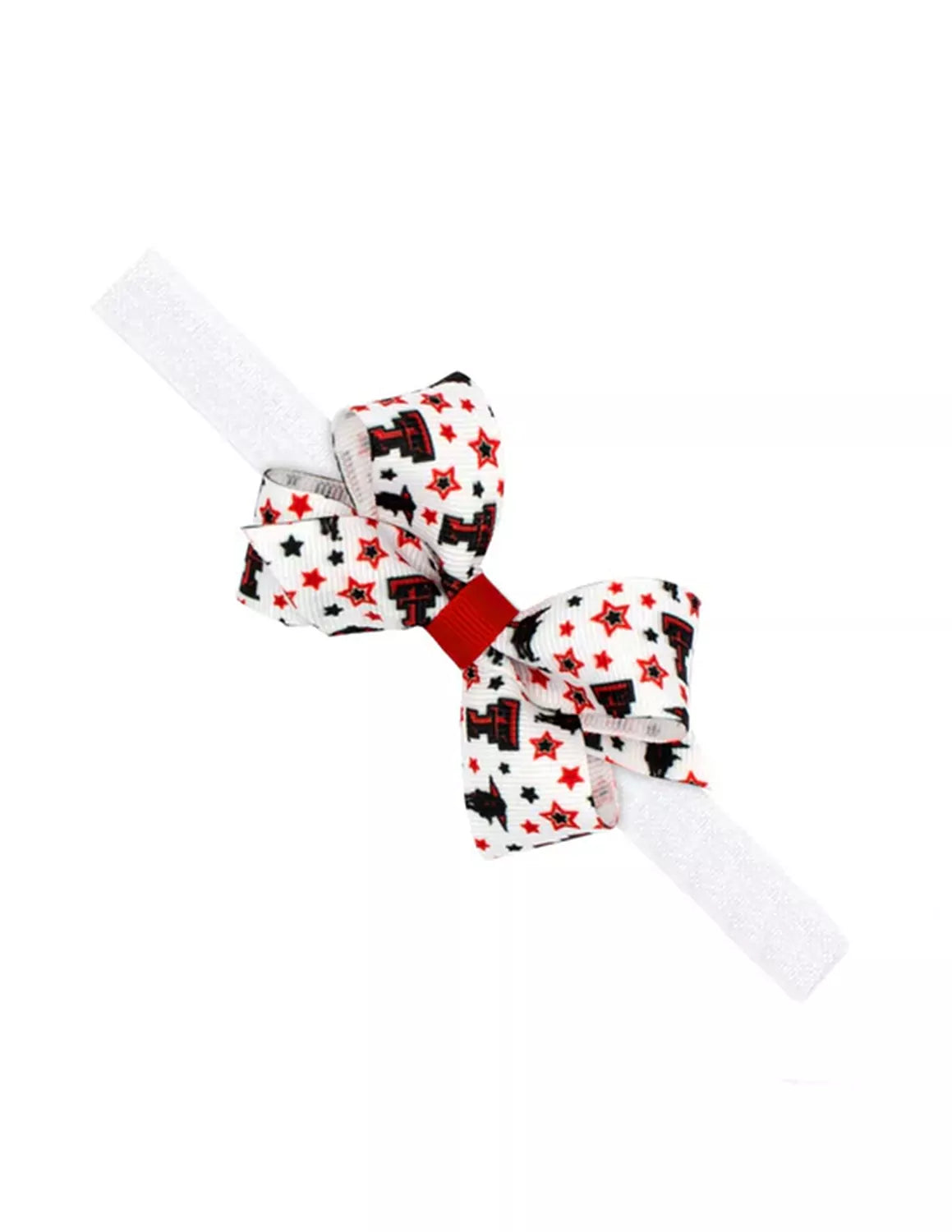 TTU Mini College Star Bow Headband