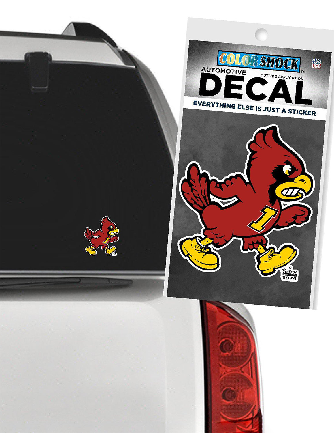 ISU Walking Mascot Car Decal