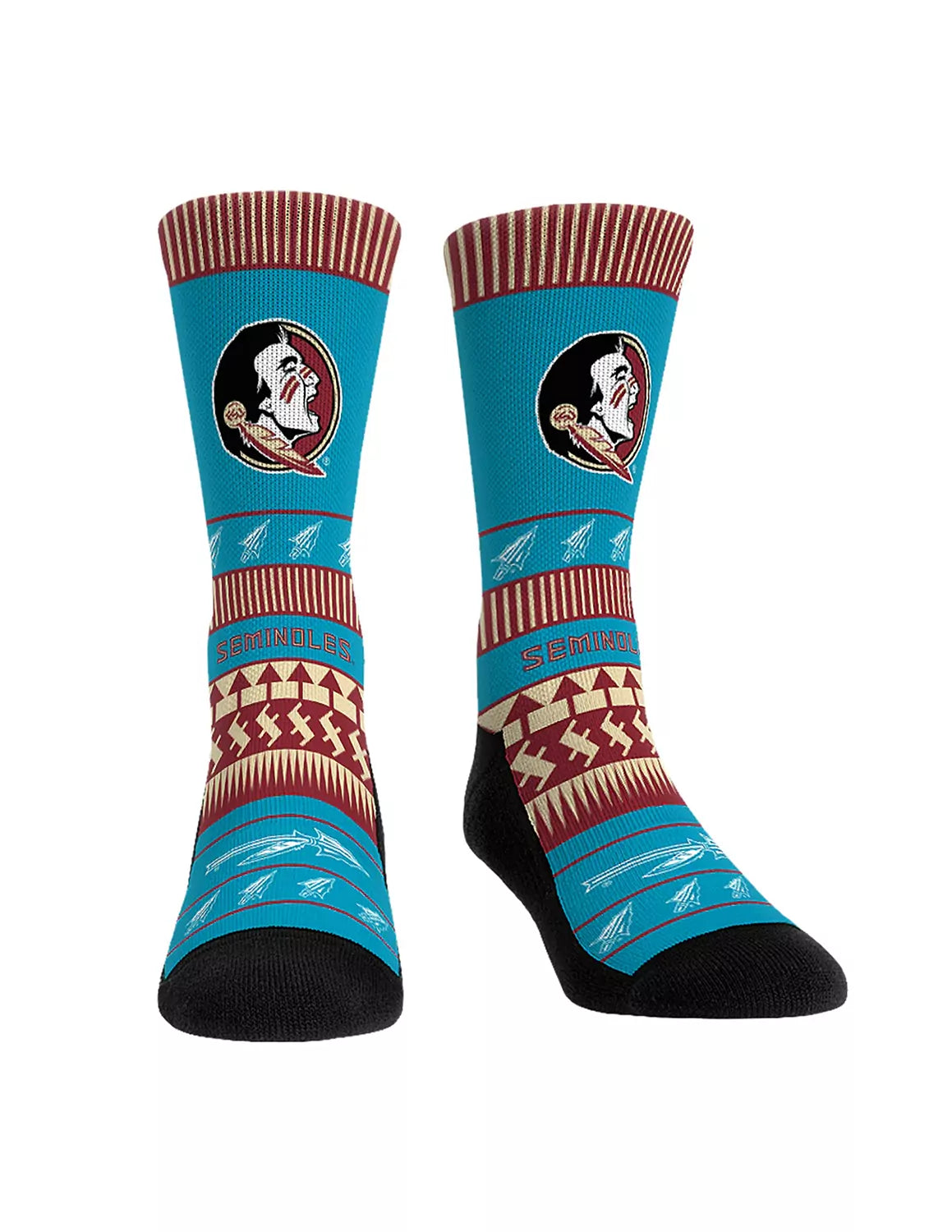 FSU Turquoise Pattern Socks