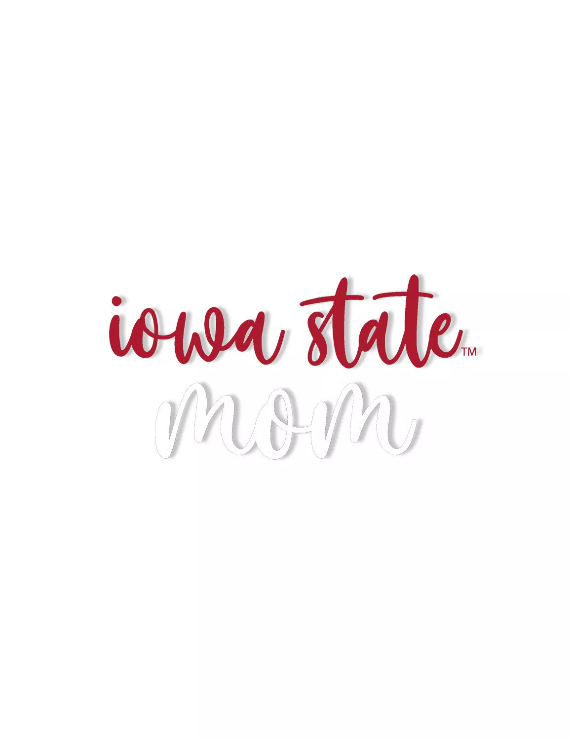 ISU Mom Pretty Script Decal