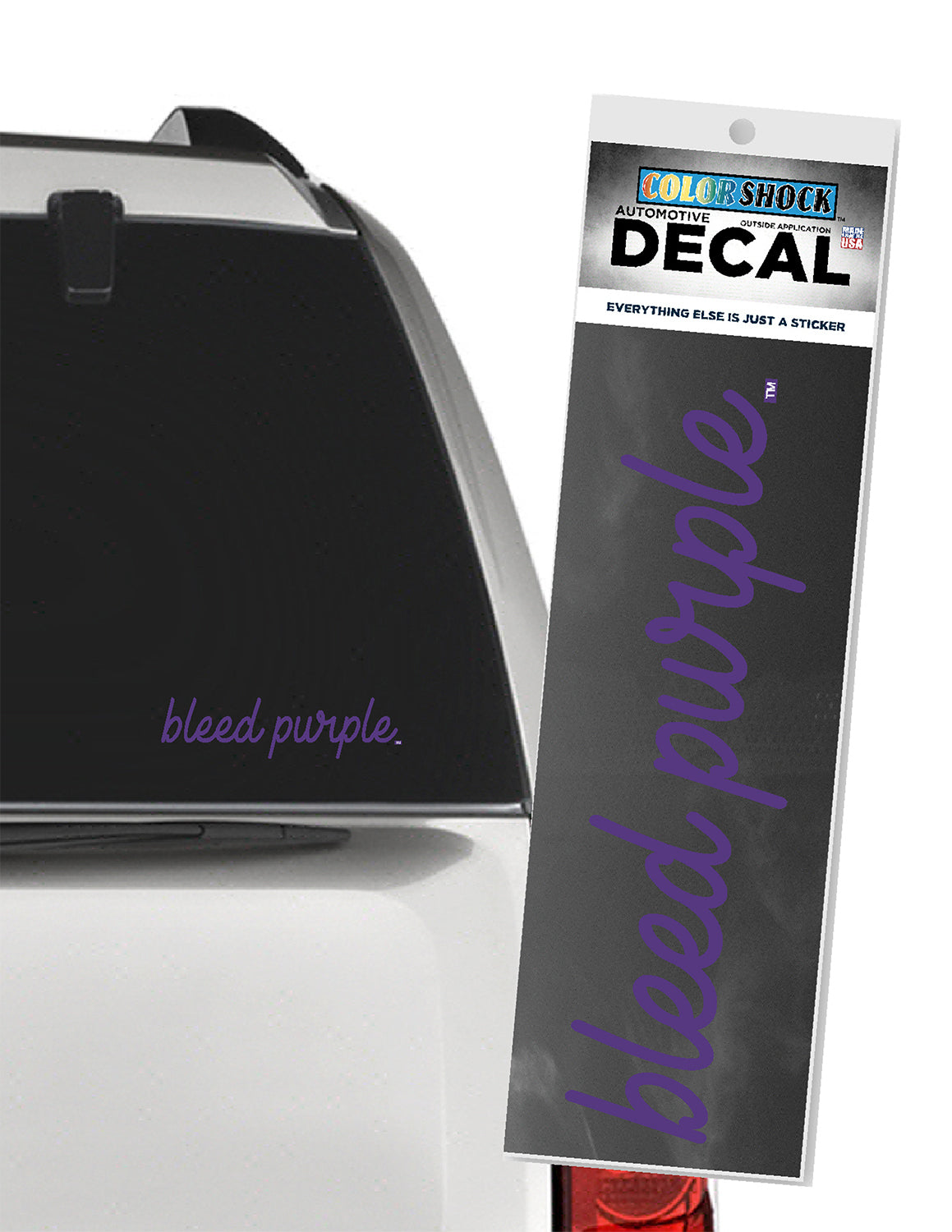 TSU Bleed Purple Car Decal