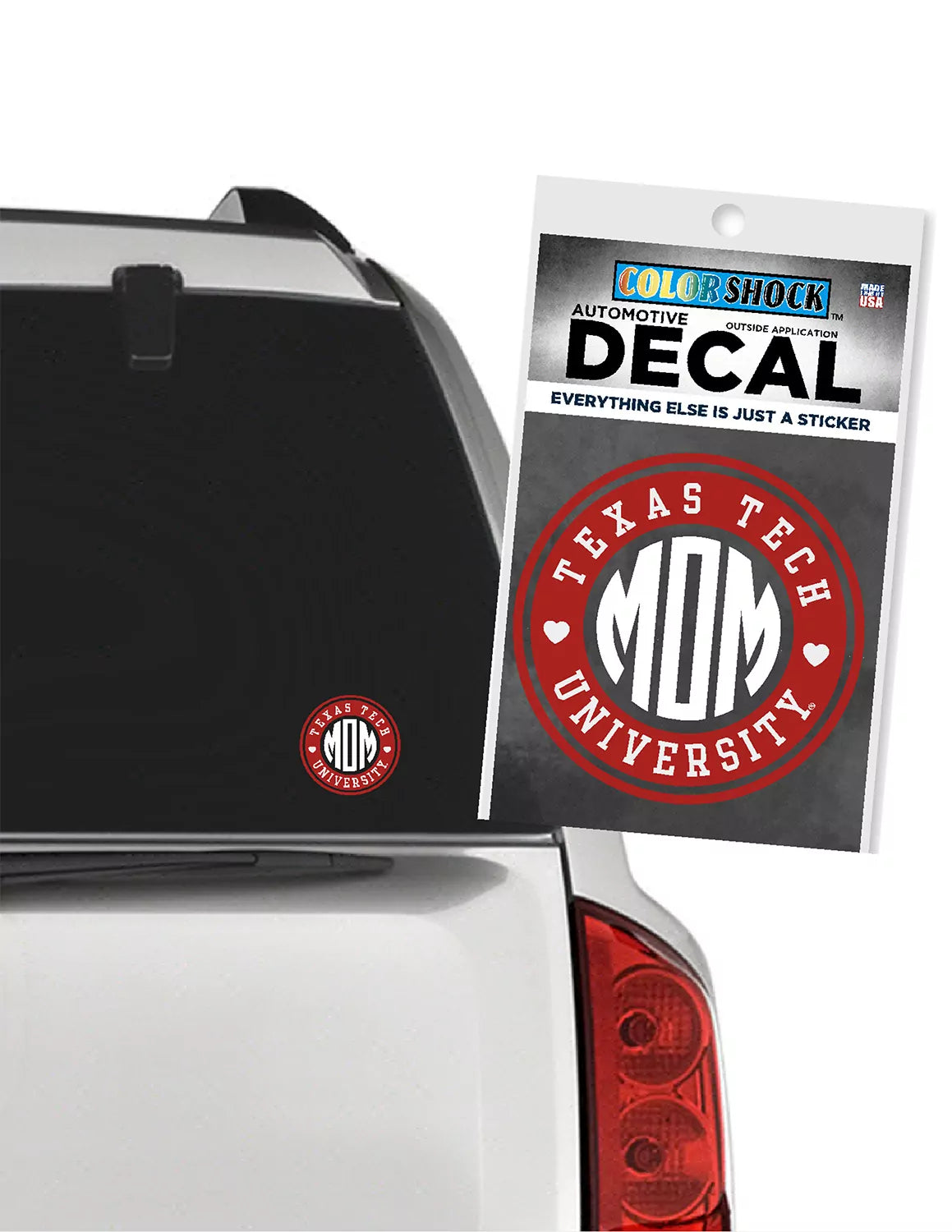TTU Seal Over Mom Decal