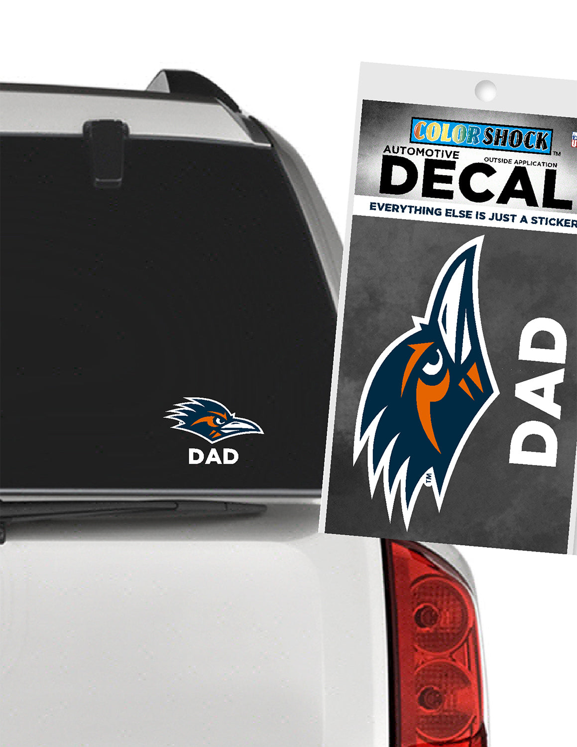 UTSA Dad Under Mascot Car Decal