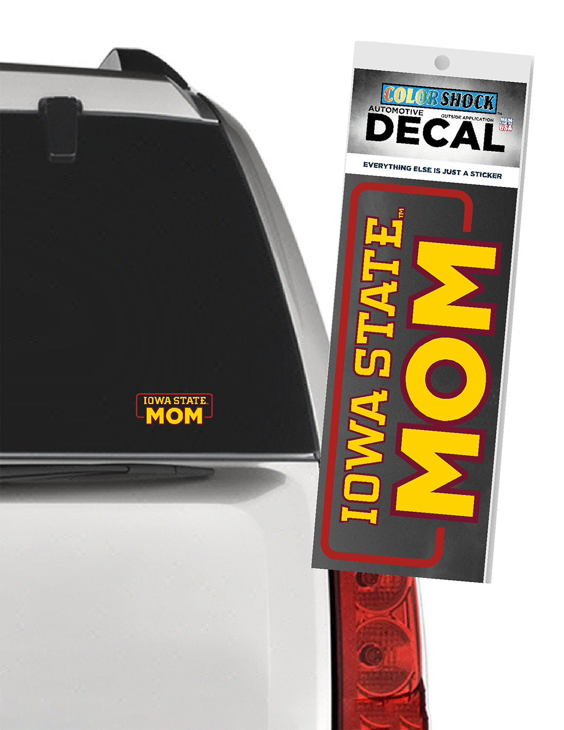 Iowa State Over Mom Car Decal
