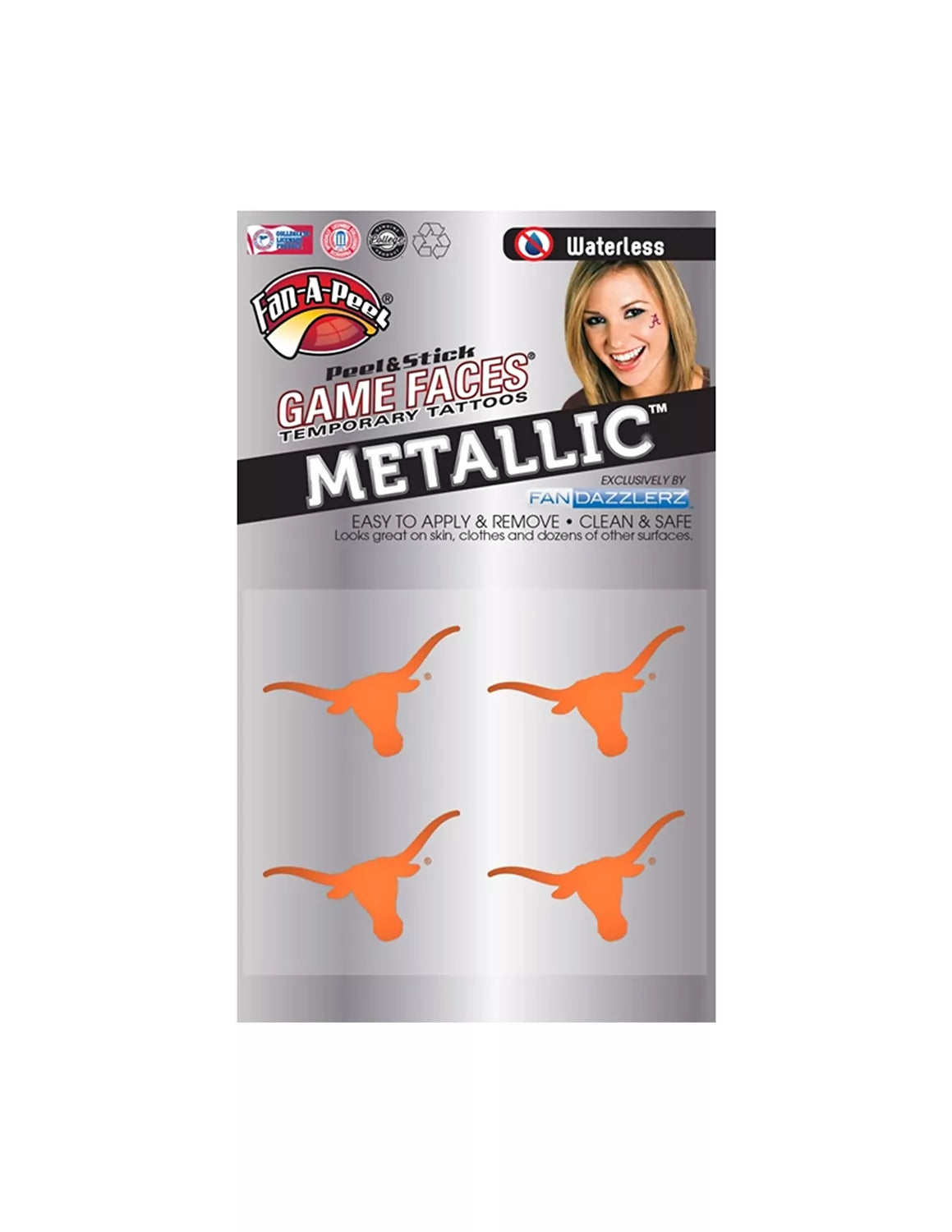 UT Peel & Stick Metallic Tattoos