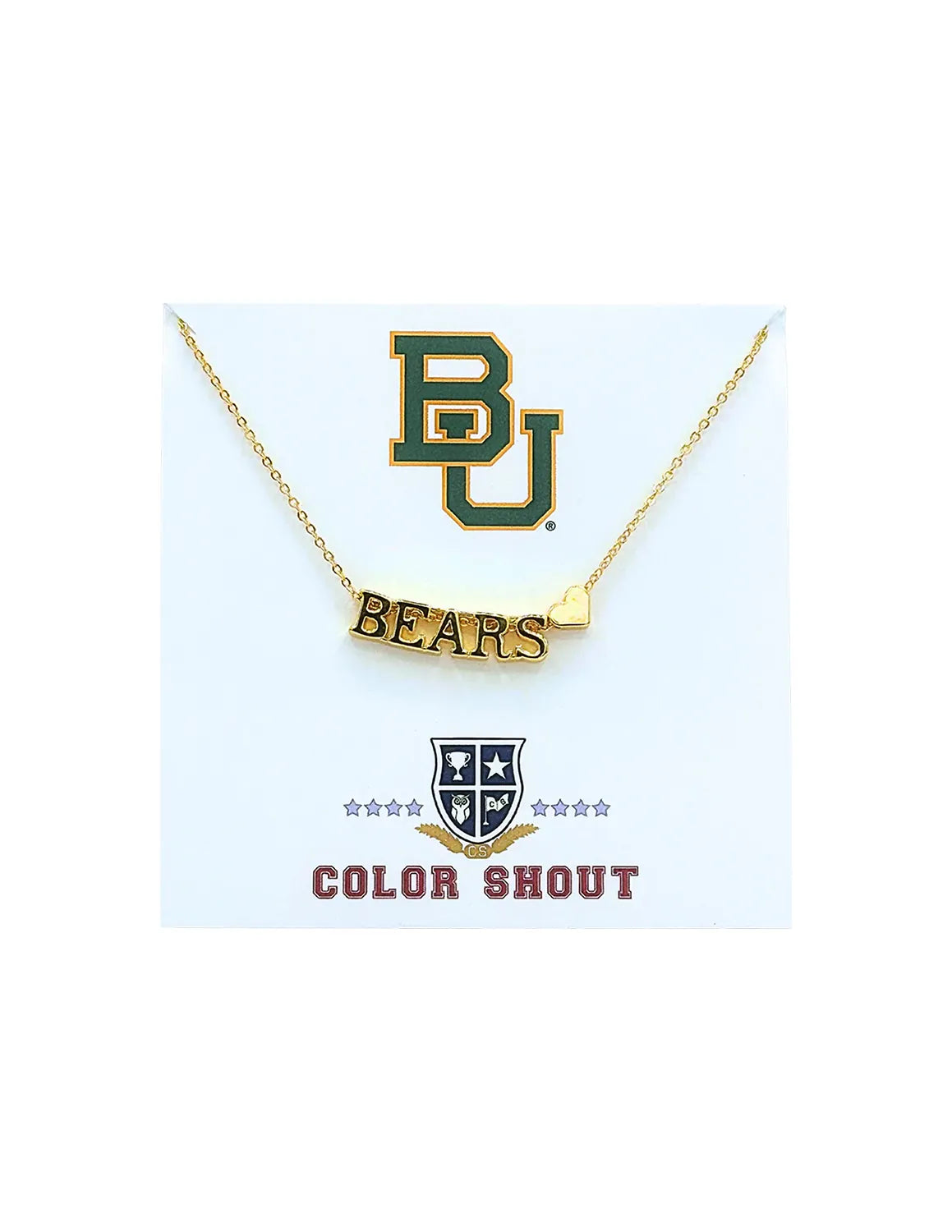 BU College Heart Necklace