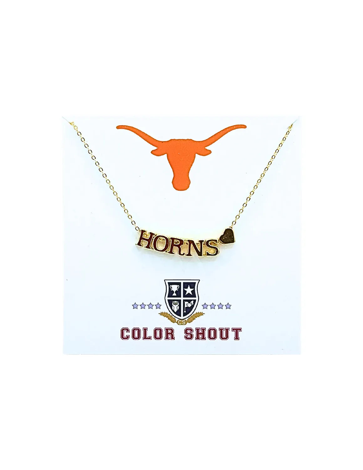 UT College Heart Necklace