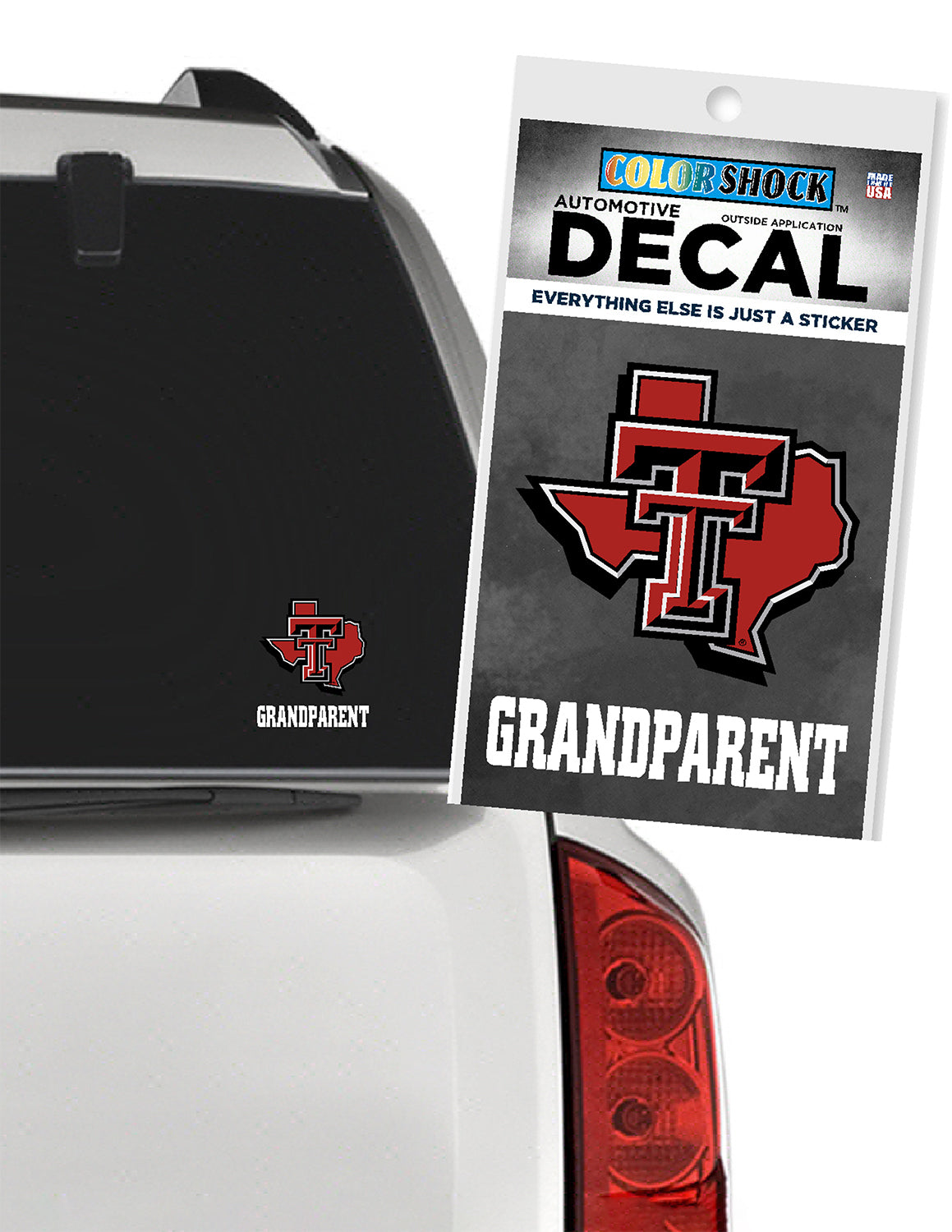 TTU Stacked Over Grandparent Decal