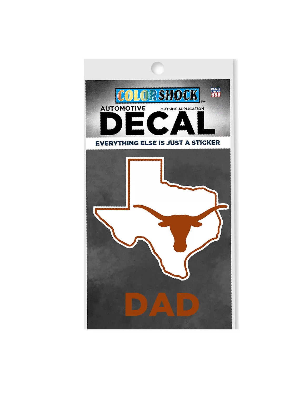 UT Texas Over Dad Decal