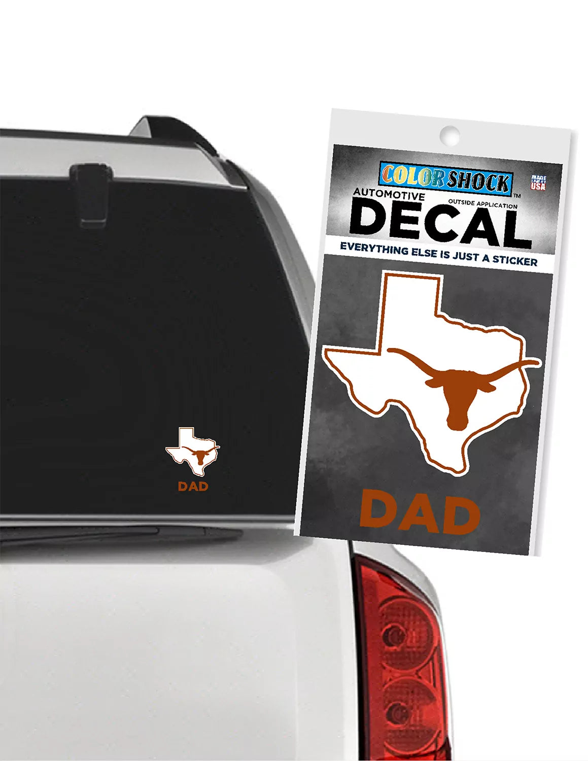 UT Texas Over Dad Decal