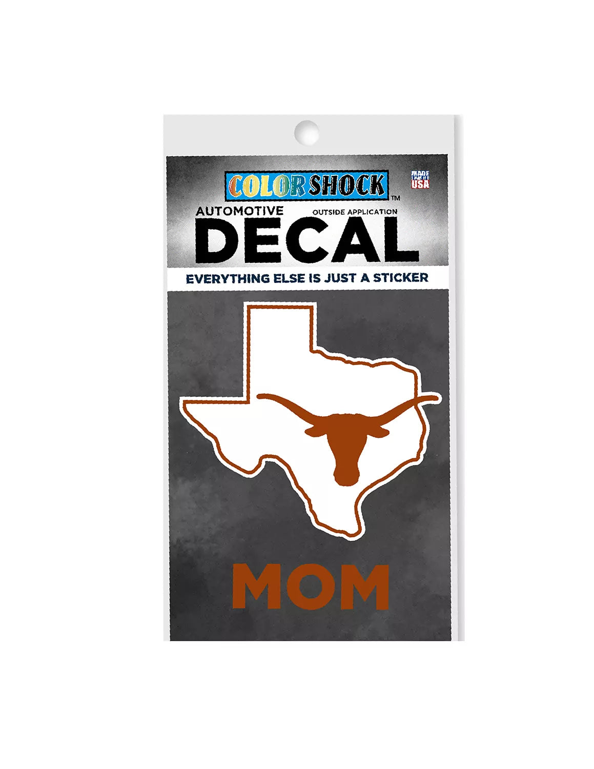 UT Stacked Over Mom Decal