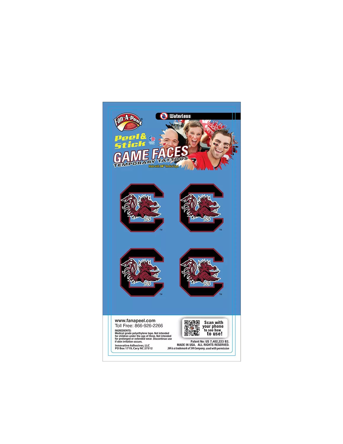 USC Game Faces Temporary Tattoos