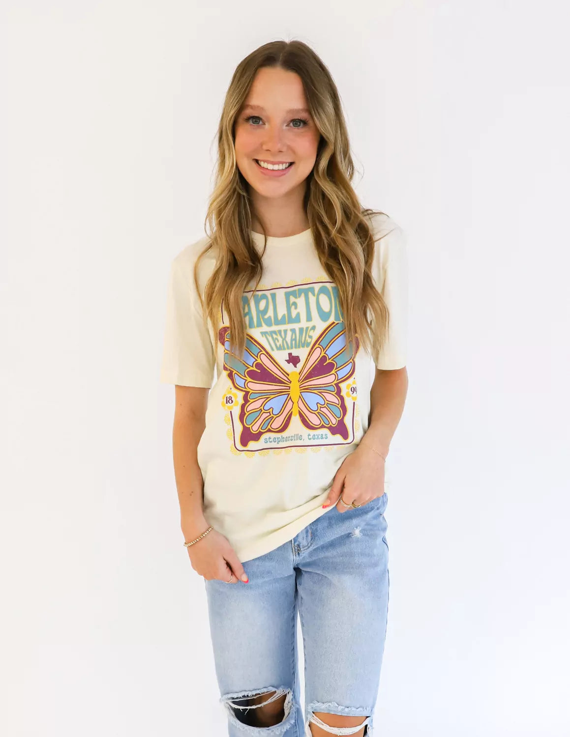 TSU Stained Glass Butterfly Short Sleeve