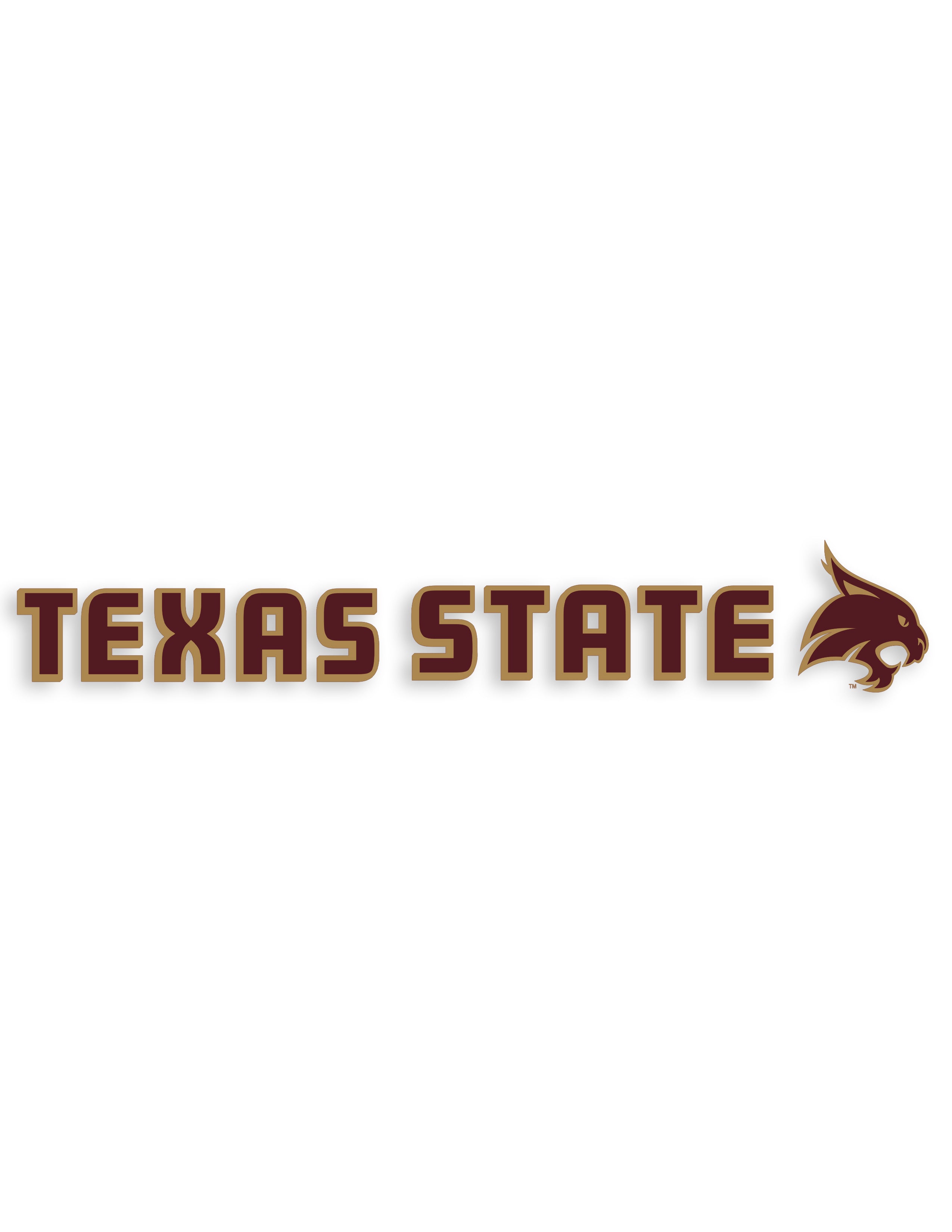 Texas State Mascot Head Car Decal