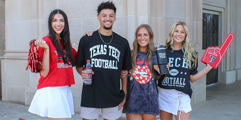 Texas Tech fans wearing game day gear