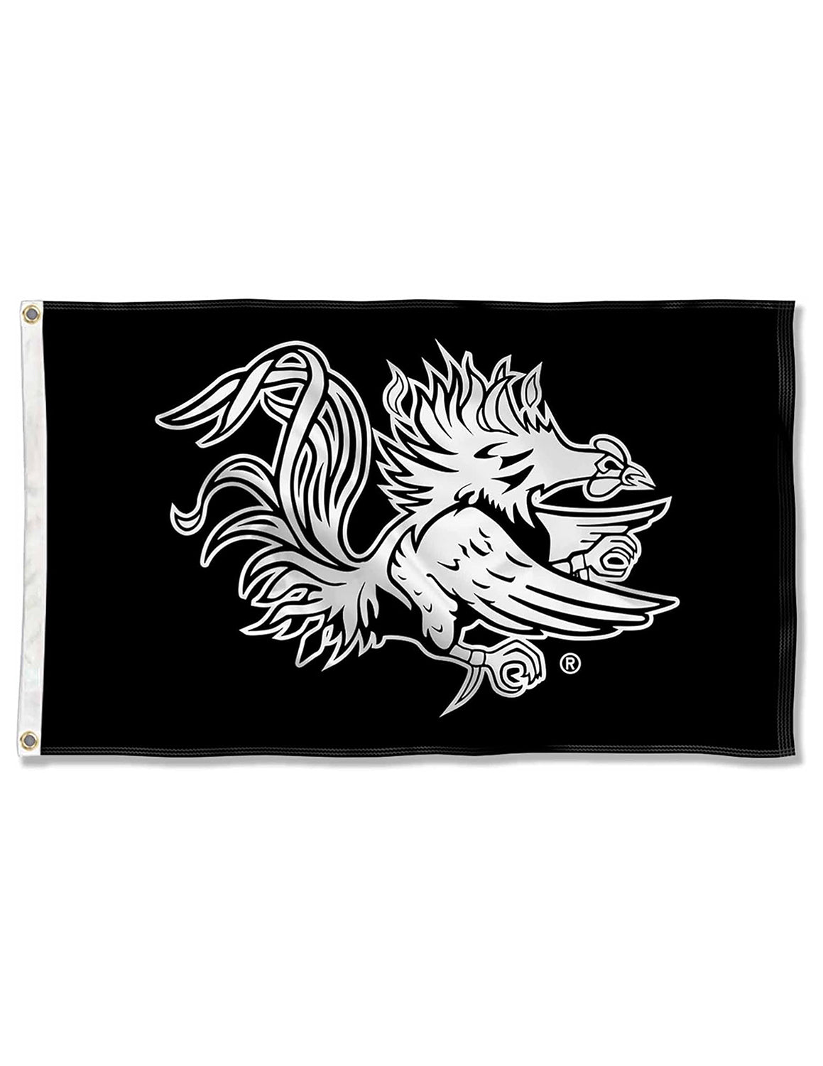 USC Black with White Gamecock Flag