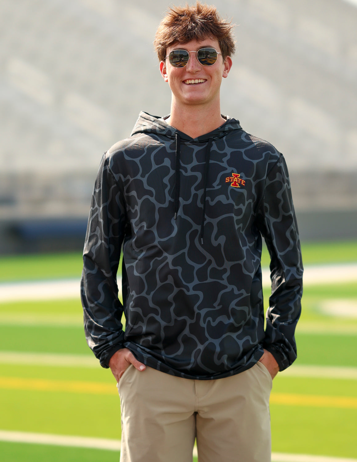 ISU I-State Long Hollow Performance Hoodie