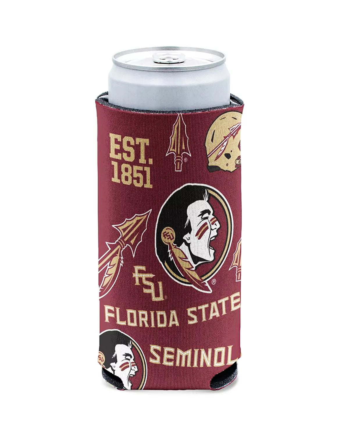 FSU Scatterprint Tall Can Cooler