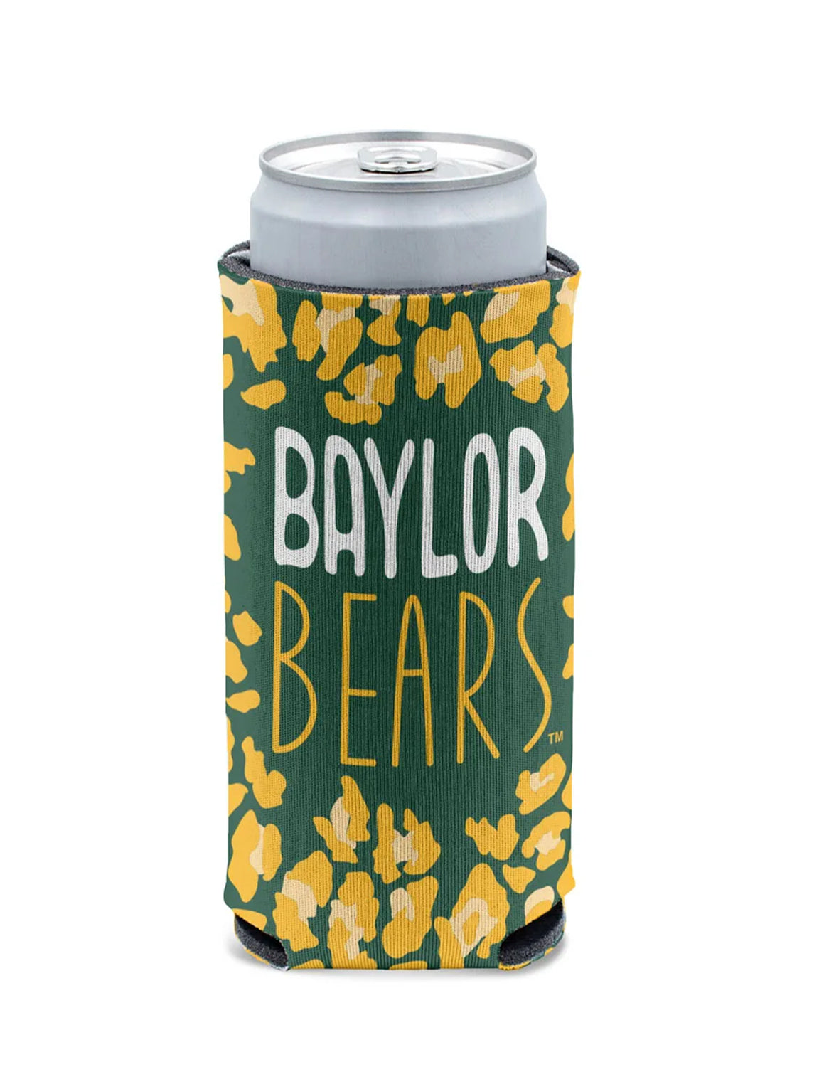 BU Leopard Tall Slim Can Cooler