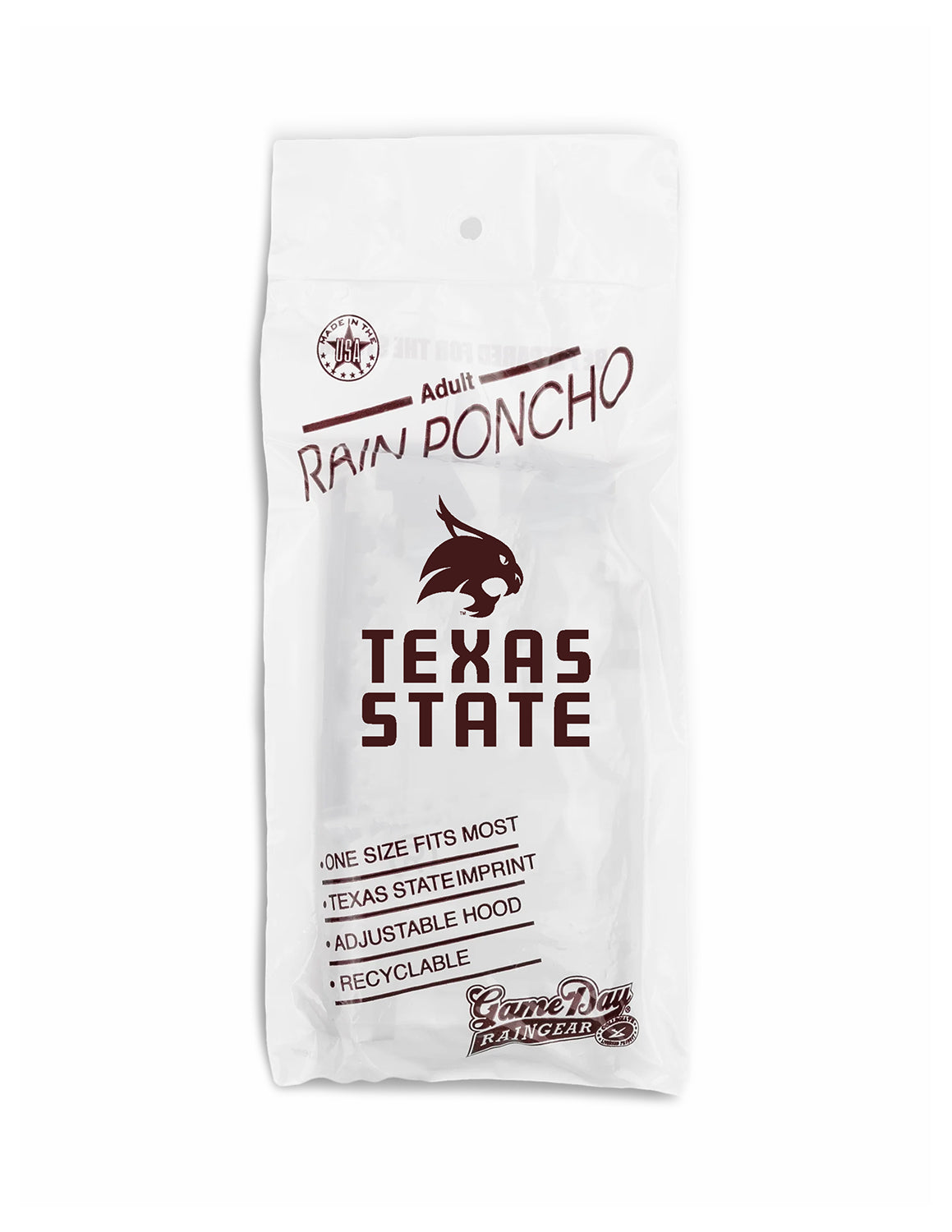 TXST All Over Print Rain Poncho