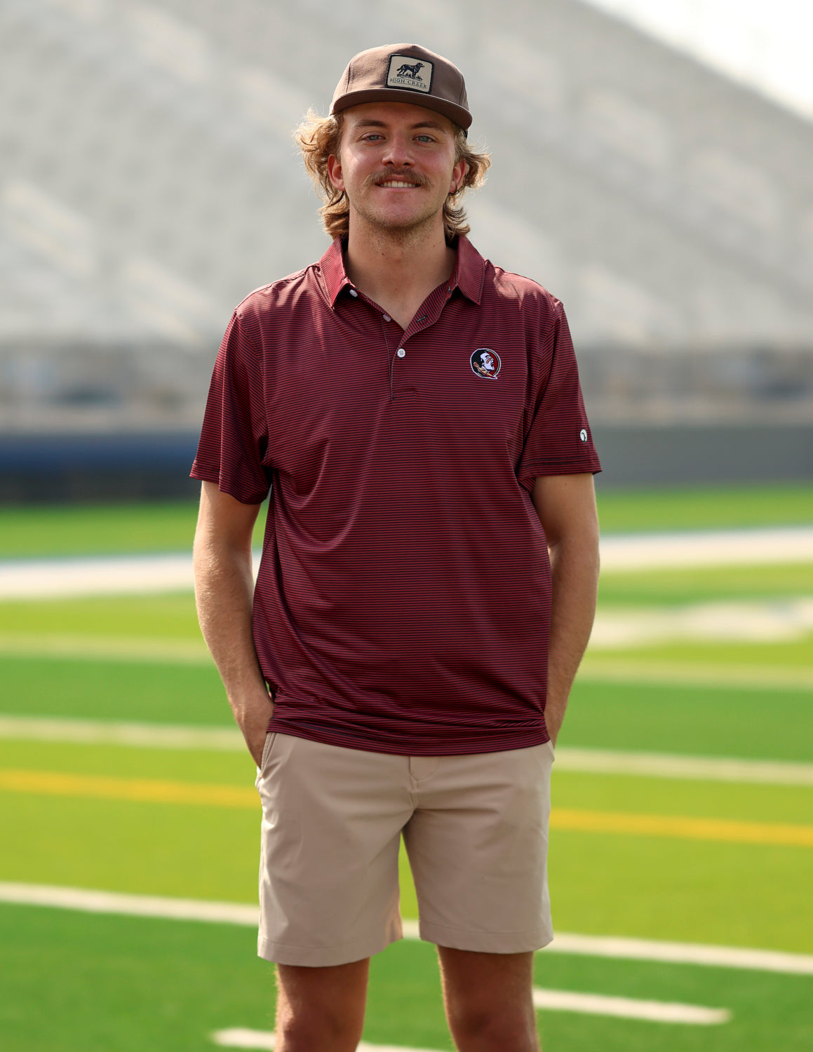 FSU Hairline Stripe Polo