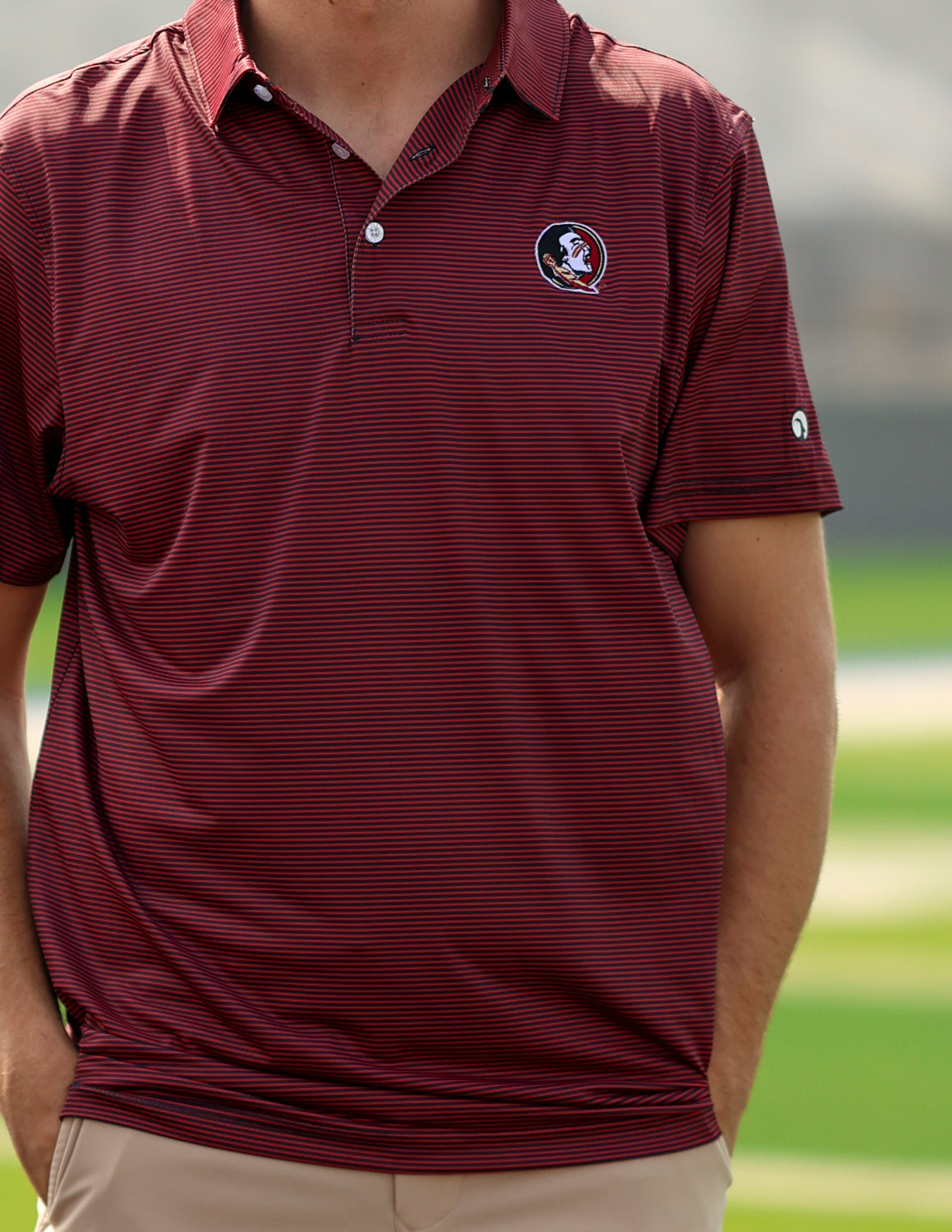 FSU Hairline Stripe Polo