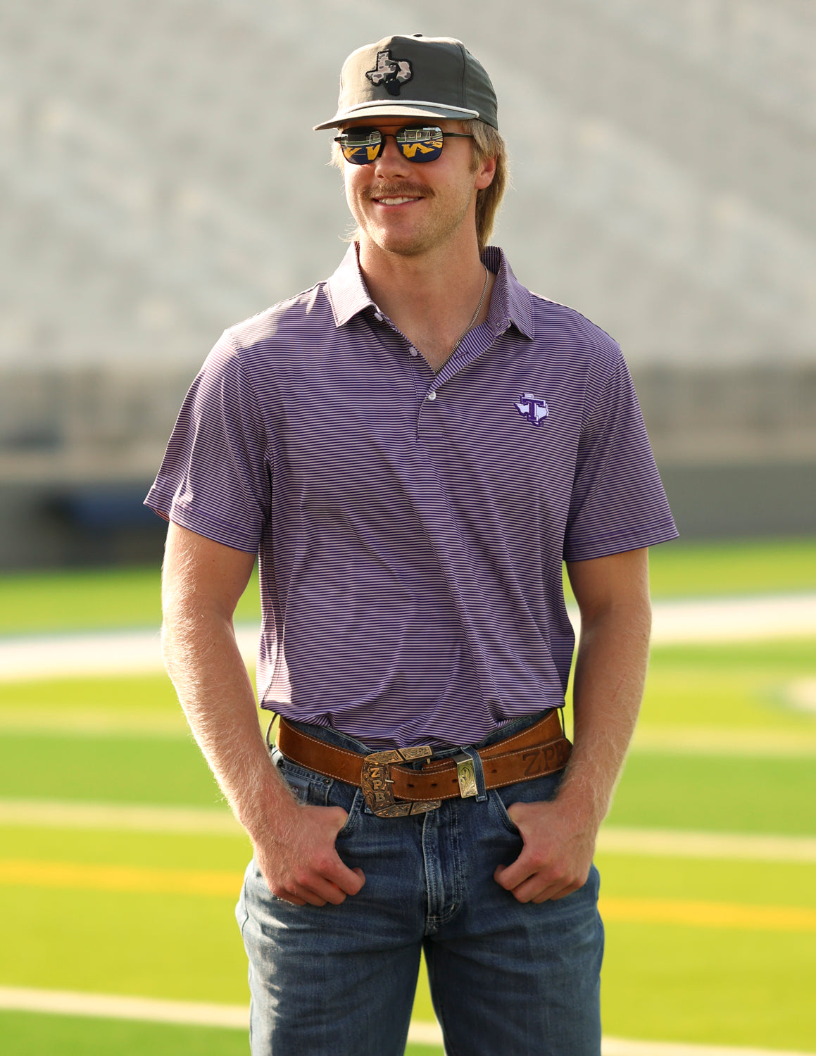 TSU Hairline Stripe Polo