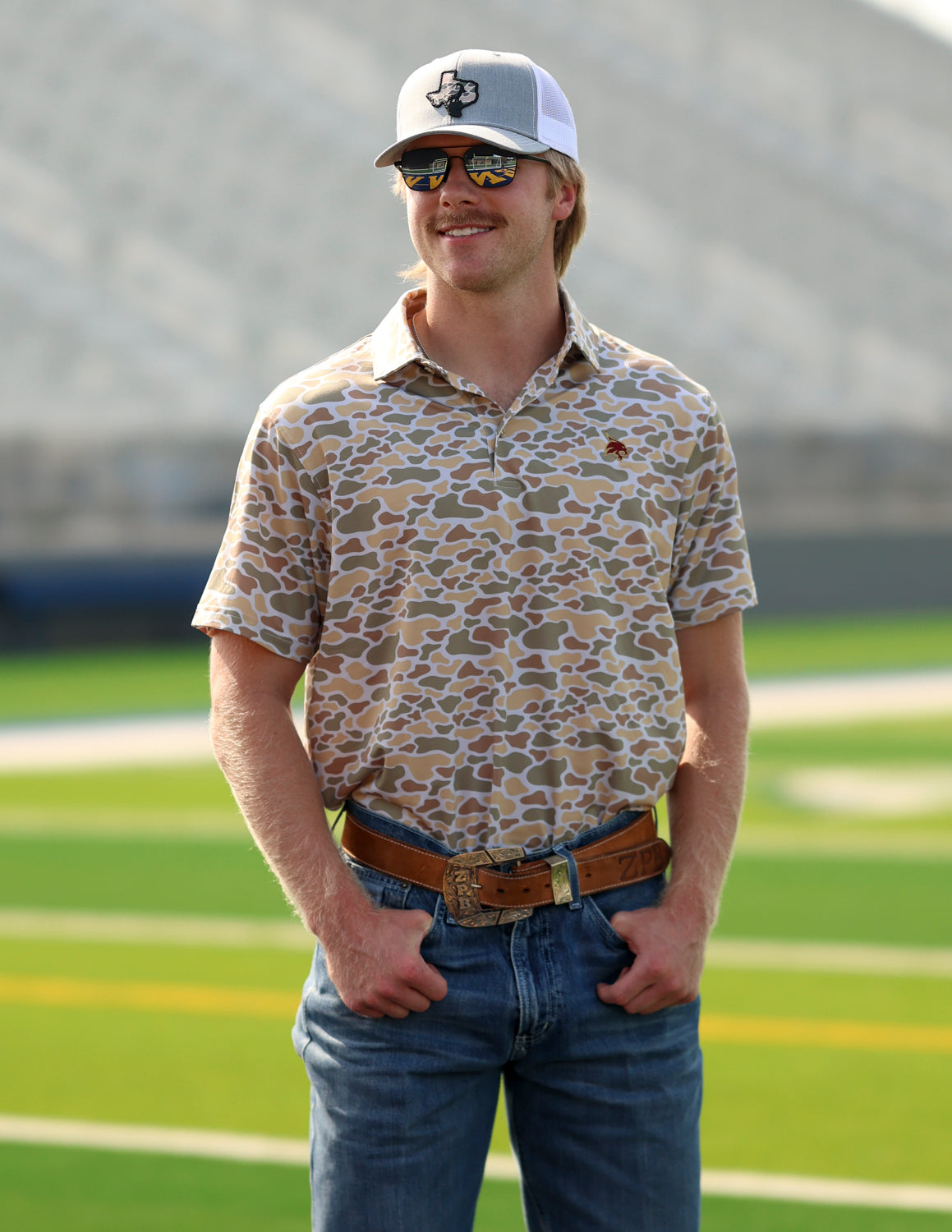 TXST G Supercat Cripple Creek Camo Polo