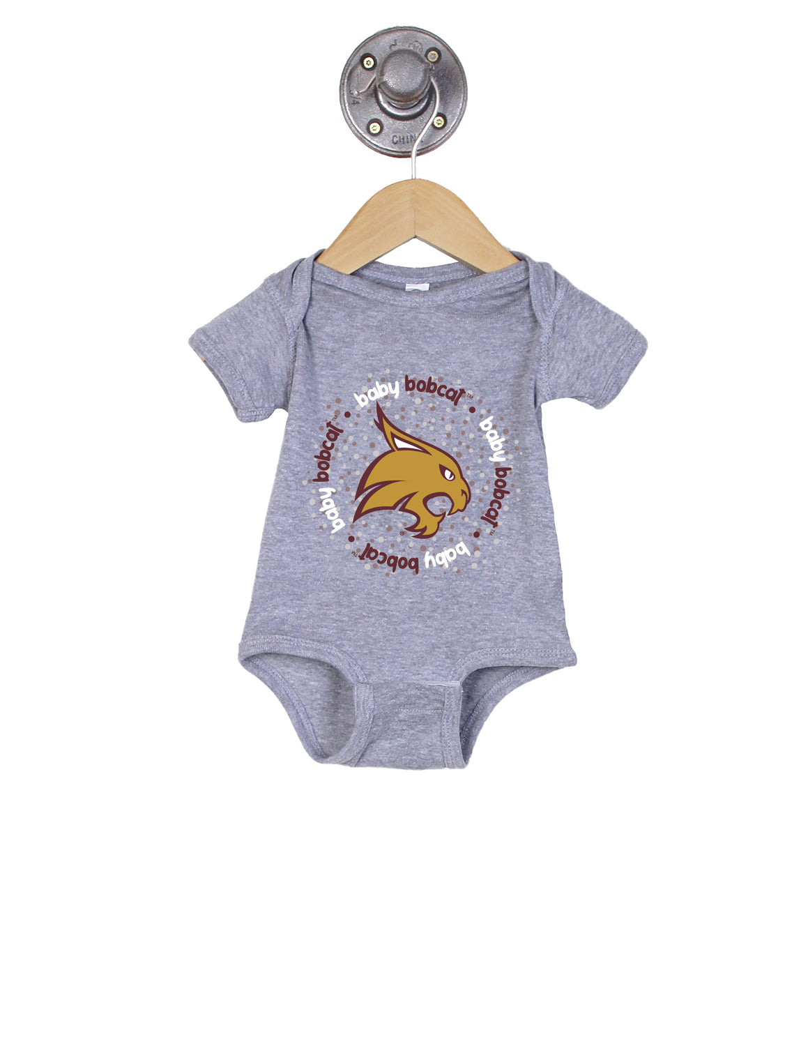 TXST Baby Polka Dot Onesie