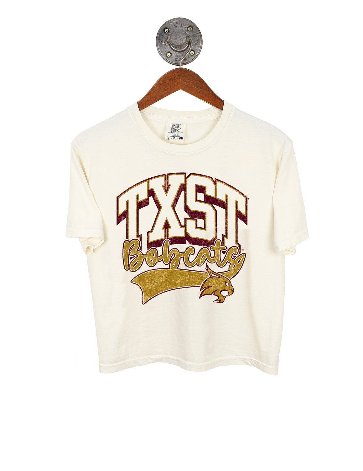 TXST Inspired Vintage Cropped Short Sleeve