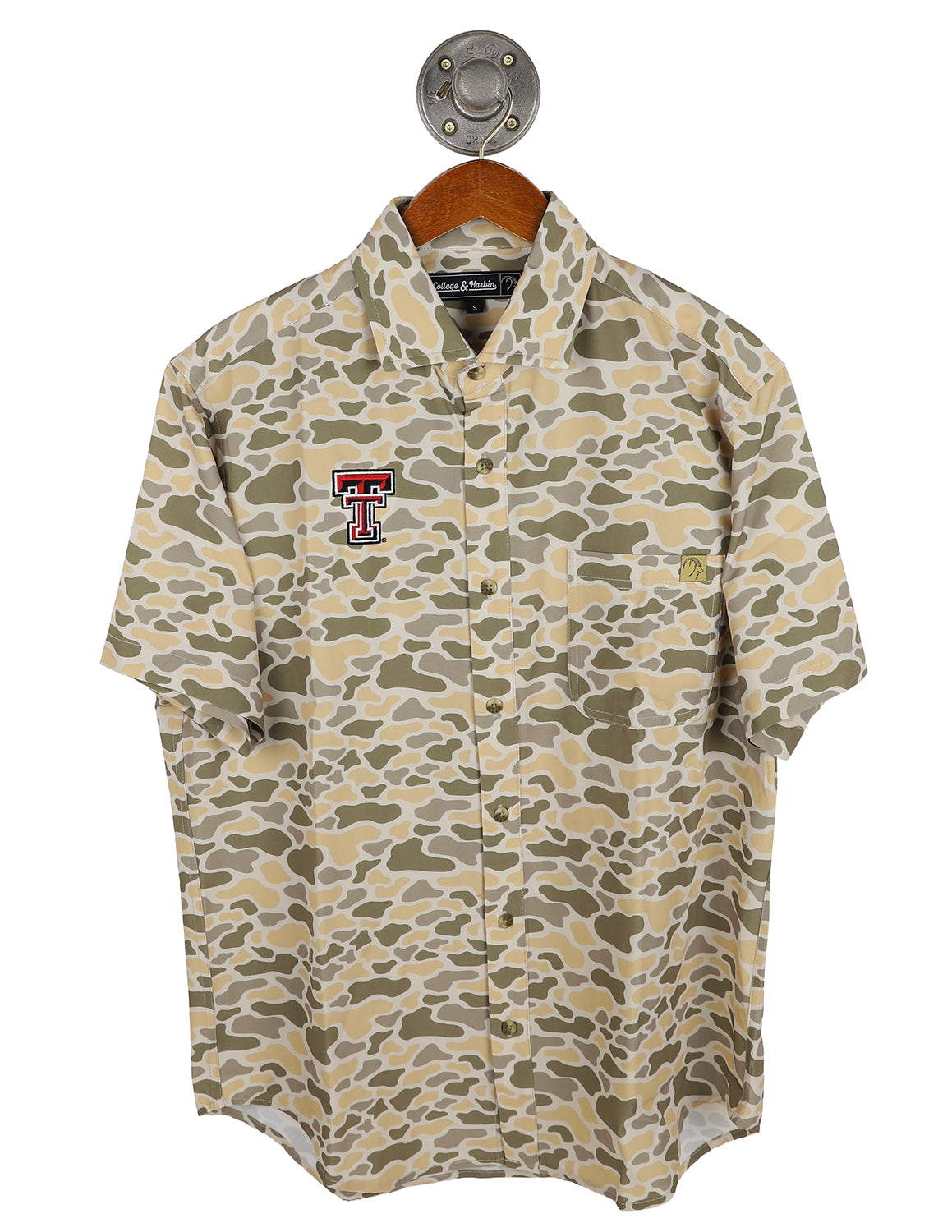 TTU G Double T Burk Button Up