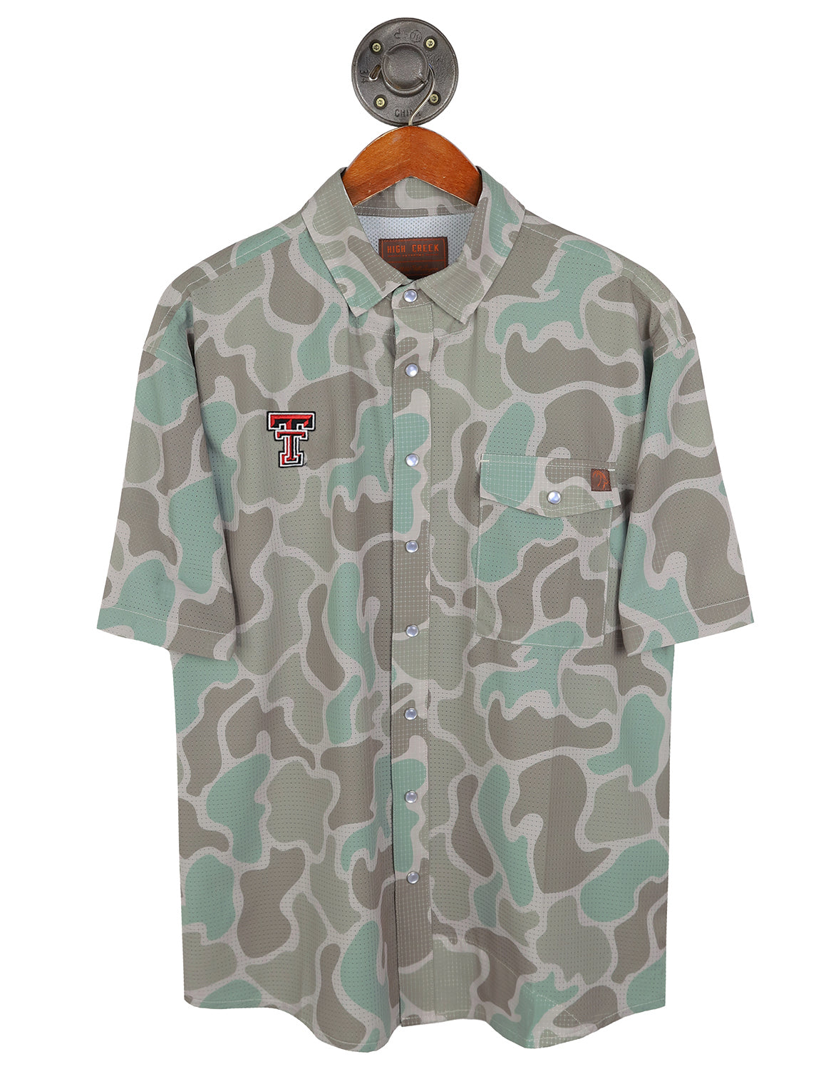 TTU G Double T Cole Camo Button Up