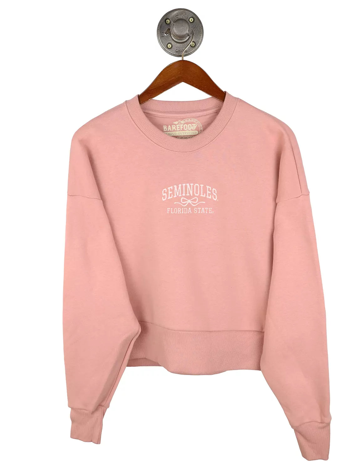 FSU Tied With A Bow Cropped Crewneck