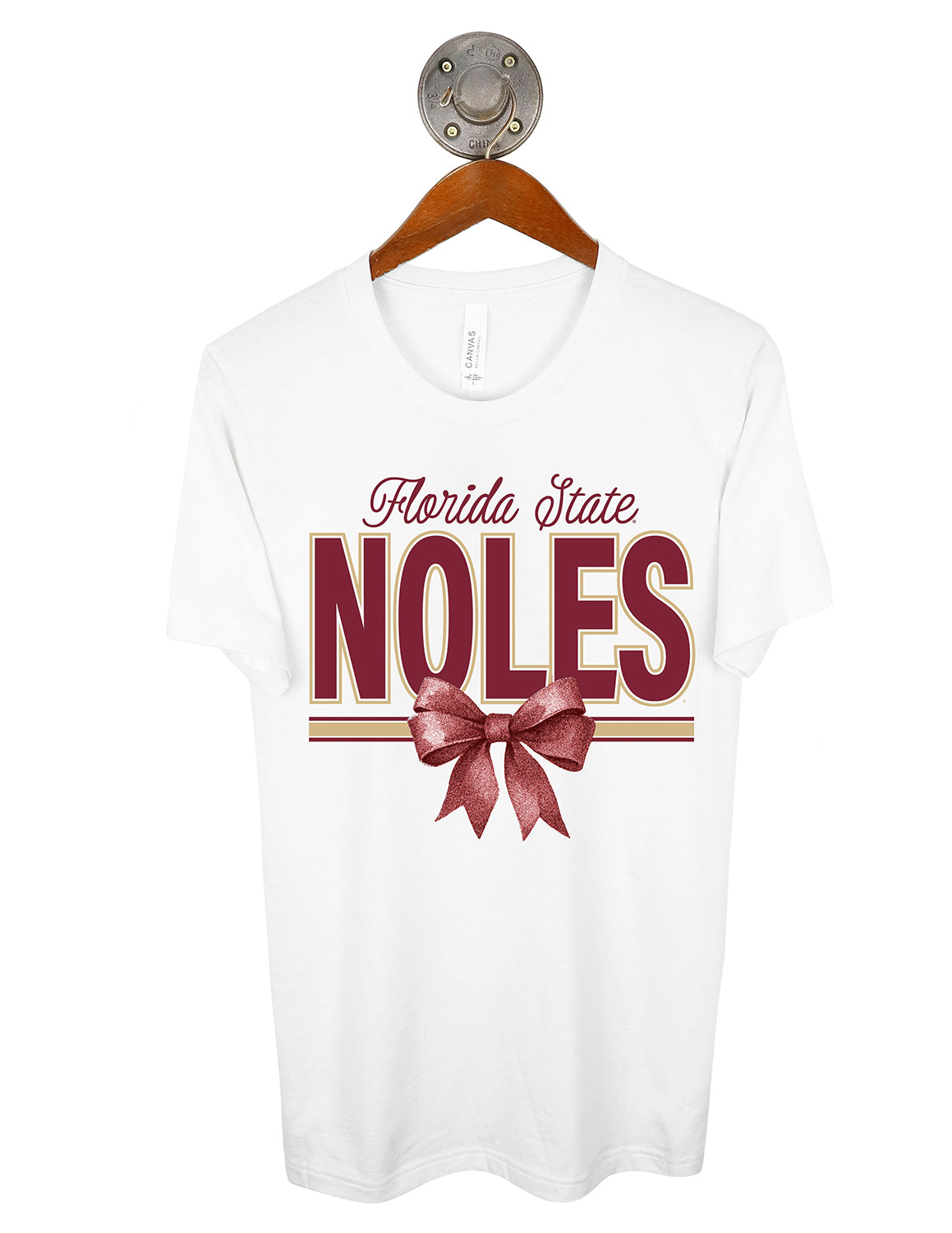 FSU Stacked On A Bow Short Sleeve
