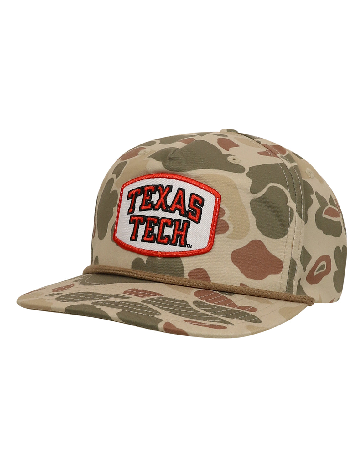 TTU P Wordmark Patch Camo Hat