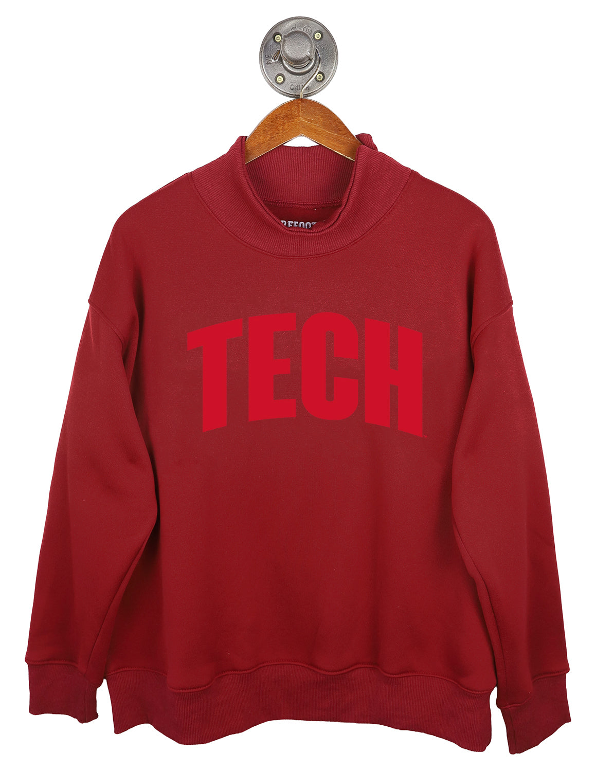 TTU Tonal Puff Mockneck Sweater