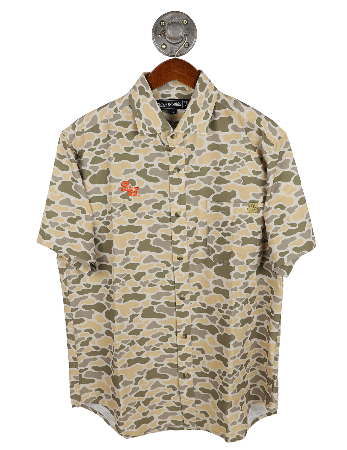 SHSU G Modern SH Paw Burk Button Up