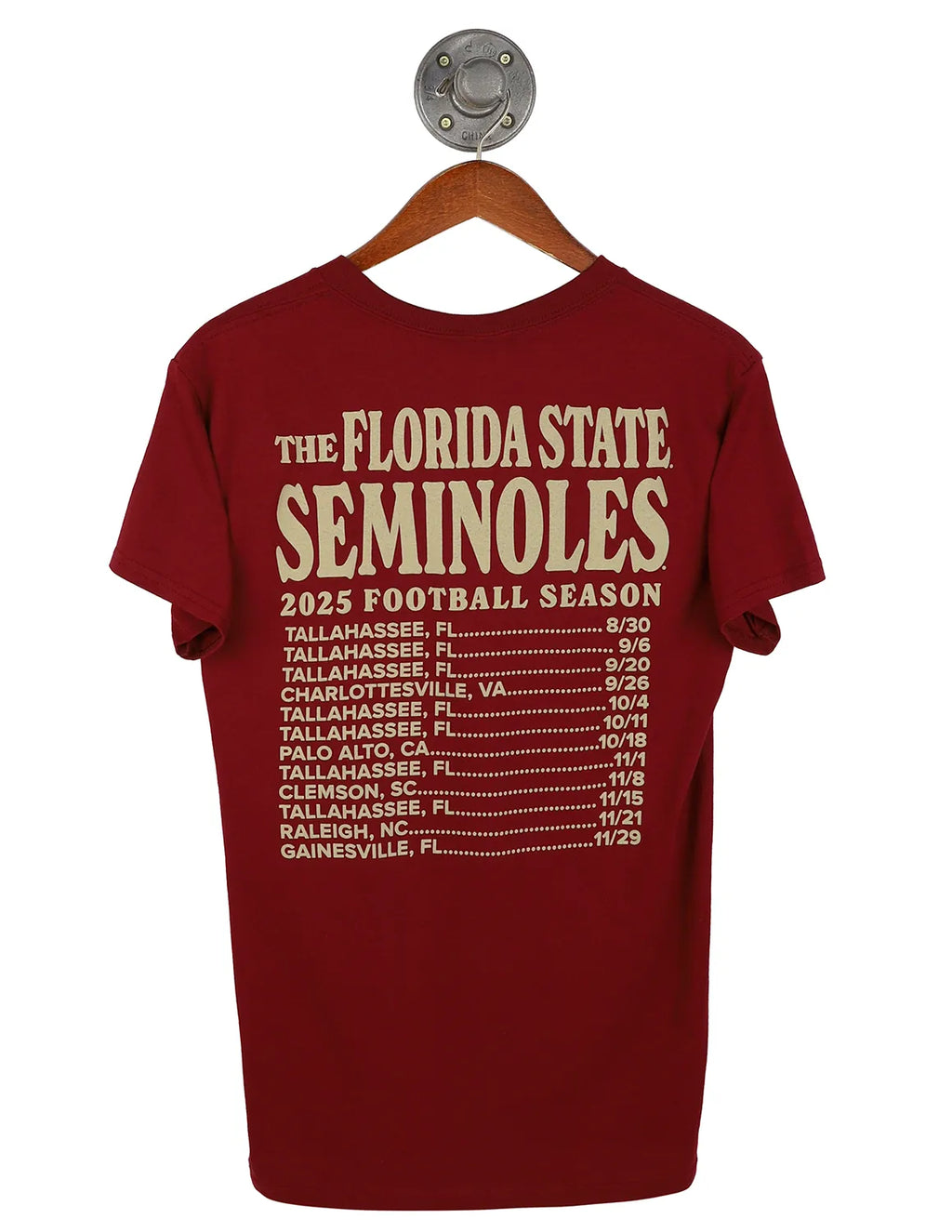 FSU FB Schedule 2025 Short Sleeve | Barefoot Campus Outfitter