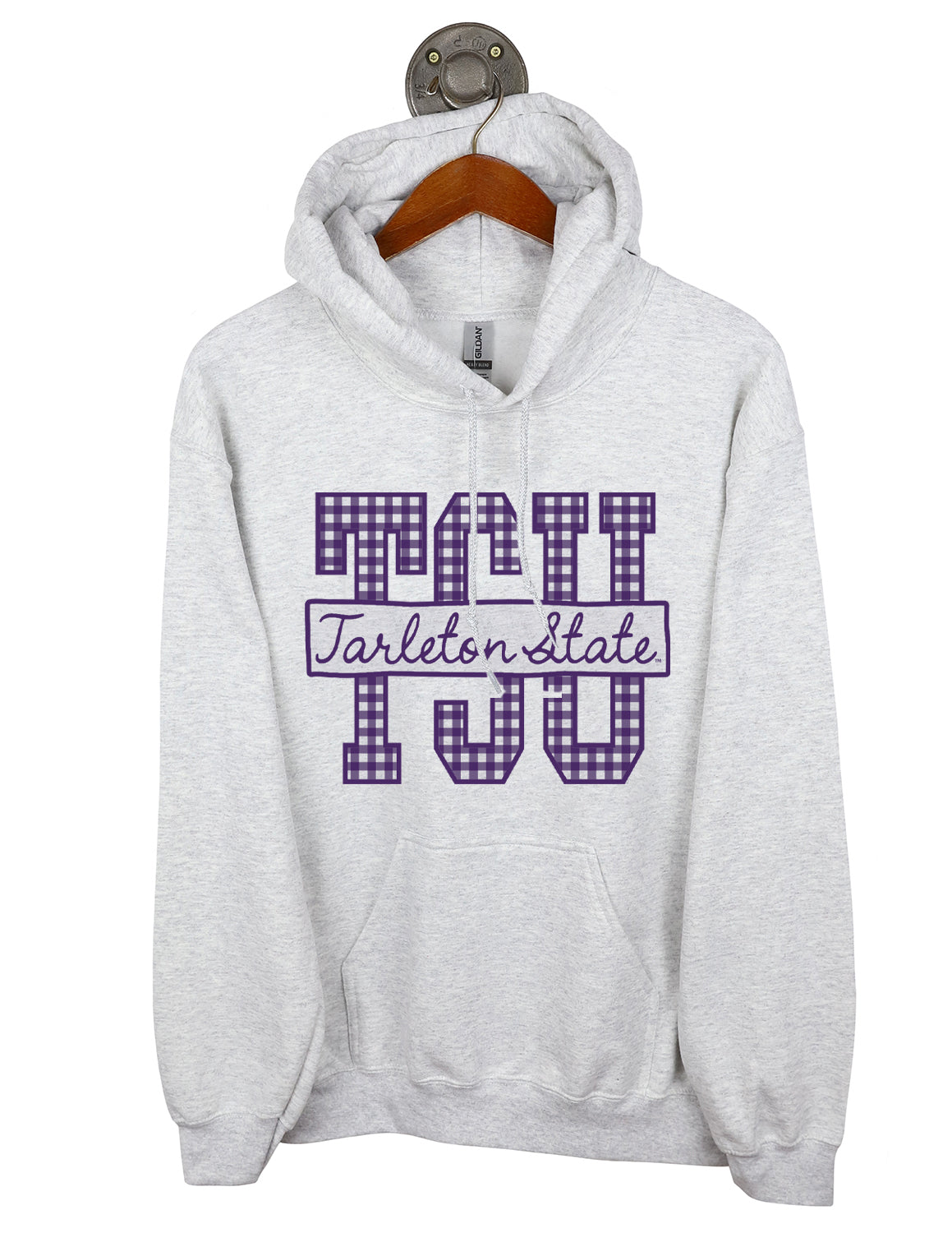 TSU Gingham Initials Hoodie